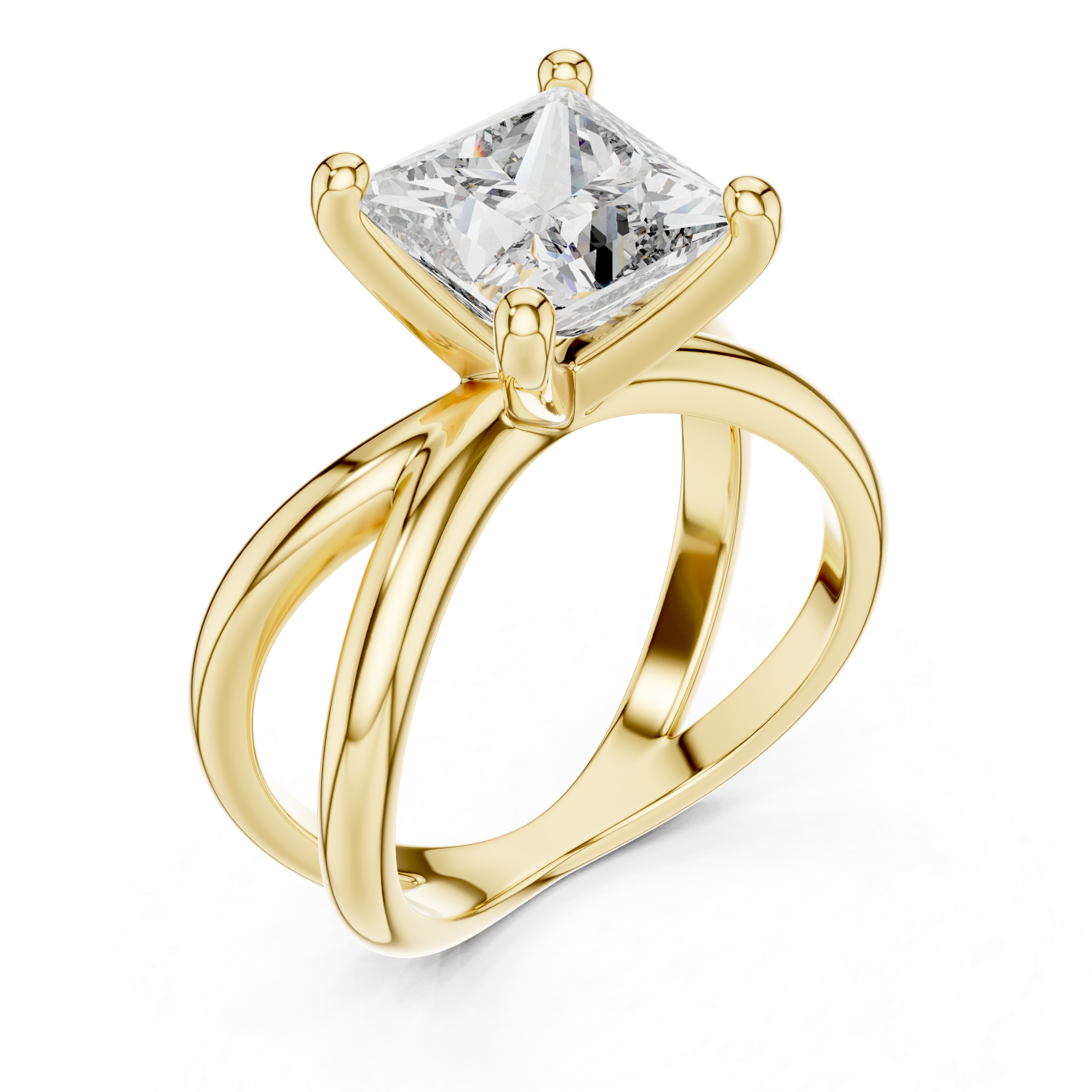 Radiant Baguette Diamond Ring