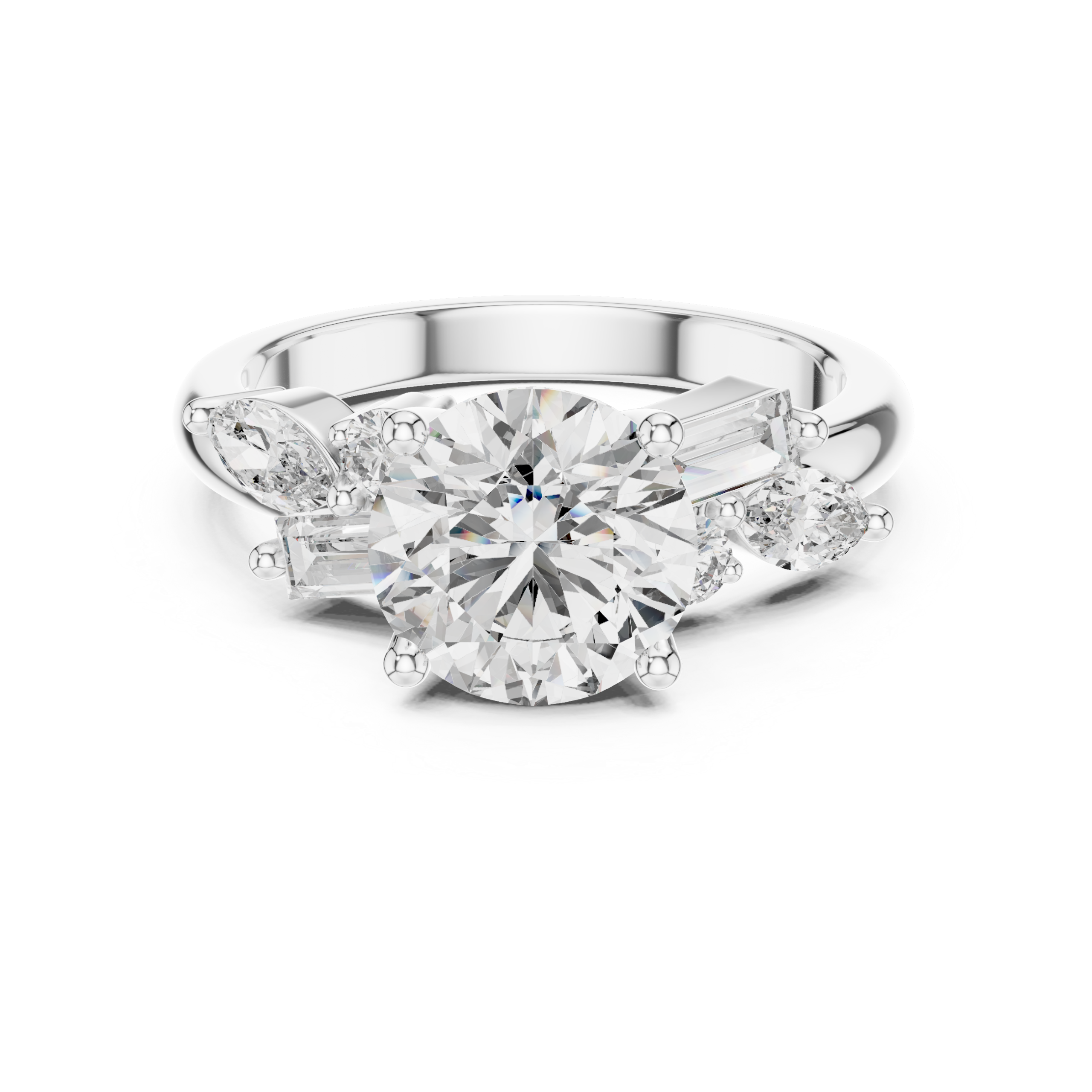 Regal Round Diamond Ring