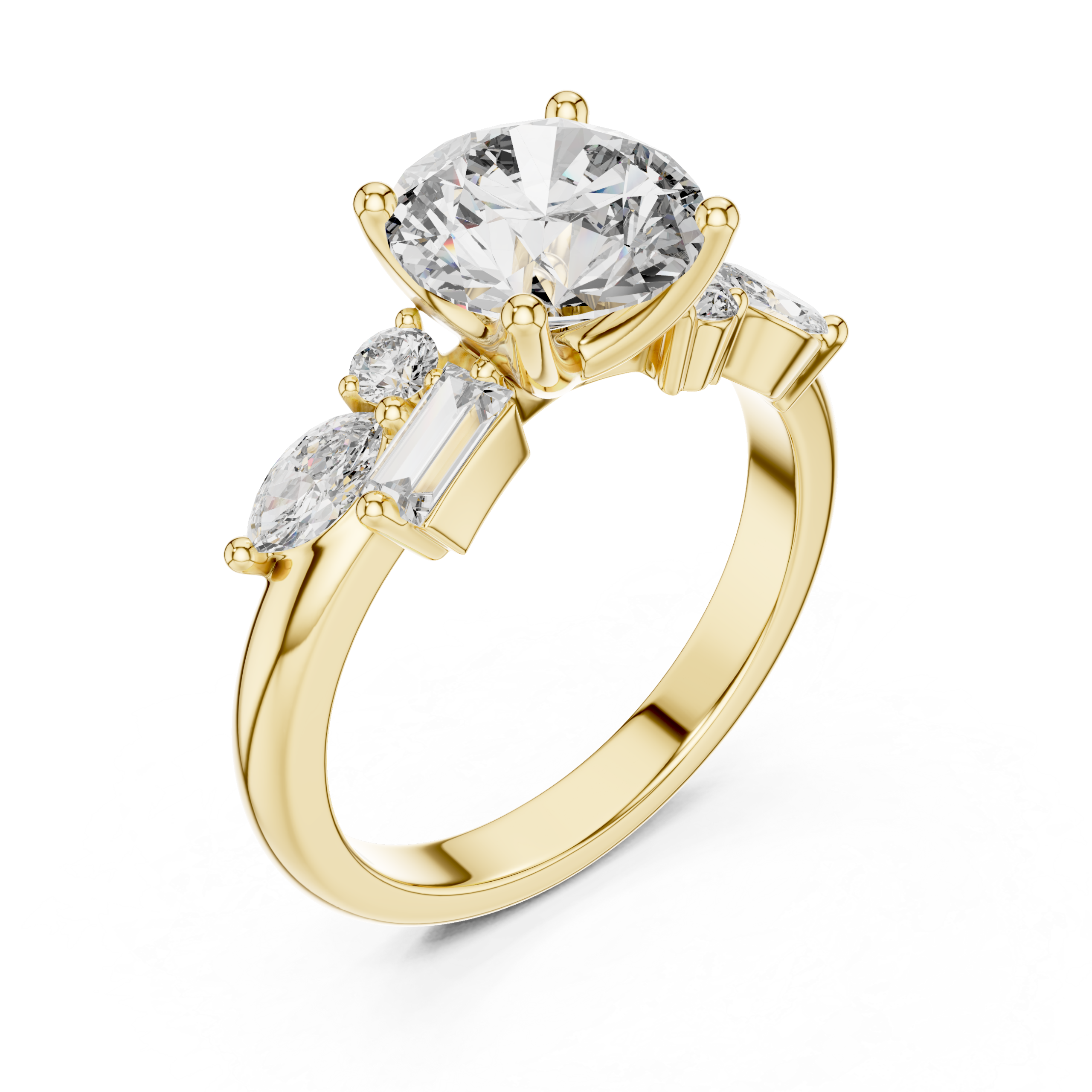 Regal Round Diamond Ring
