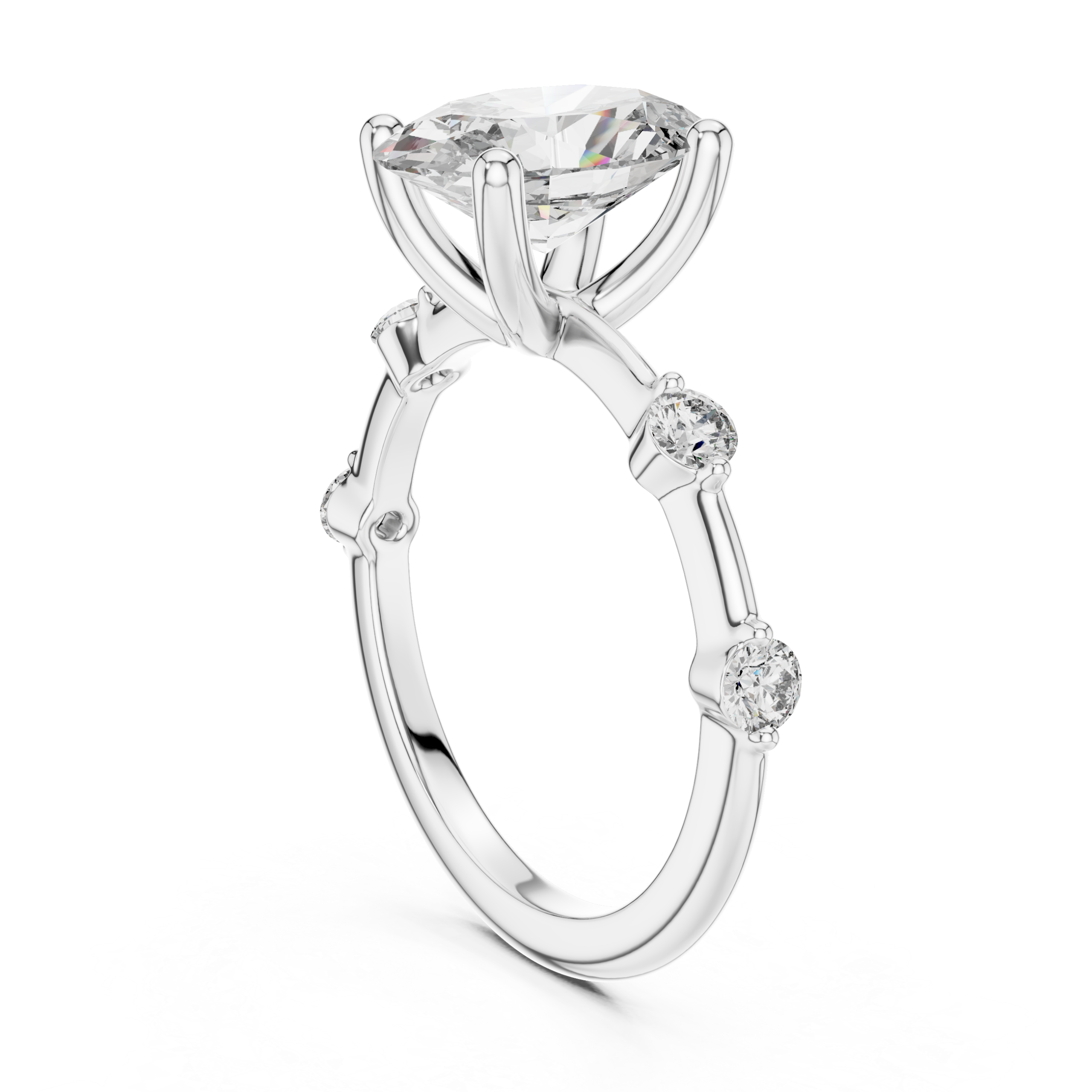 Refined Princess Diamond Ring