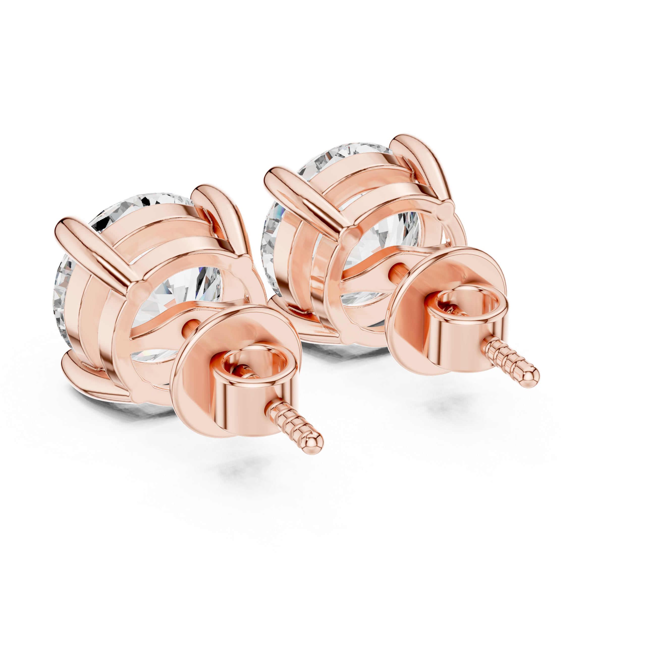 Chic Round Diamond Earrings