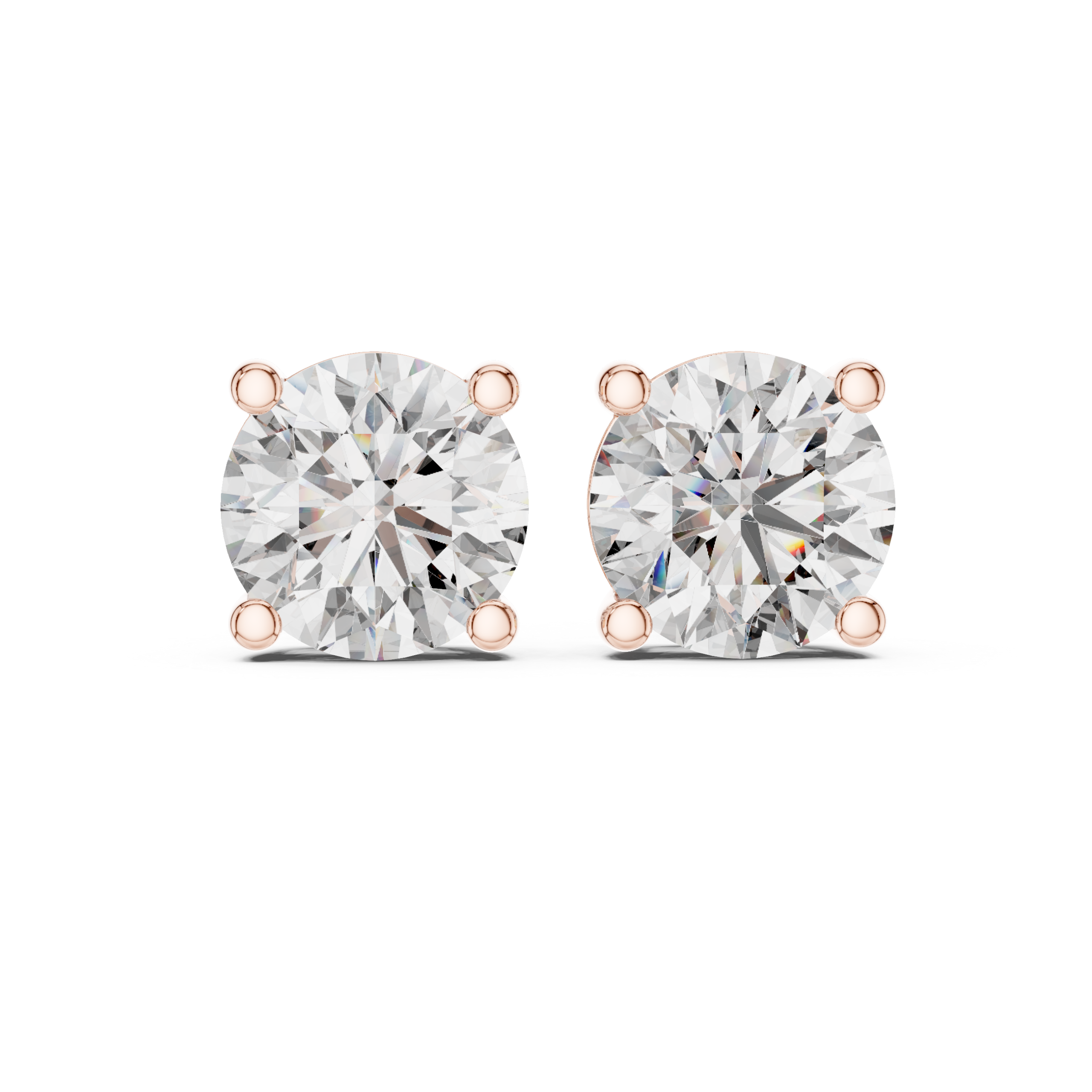 Chic Round Diamond Earrings
