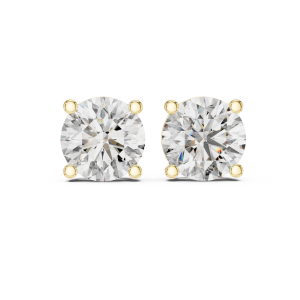 Chic Round Diamond Earrings