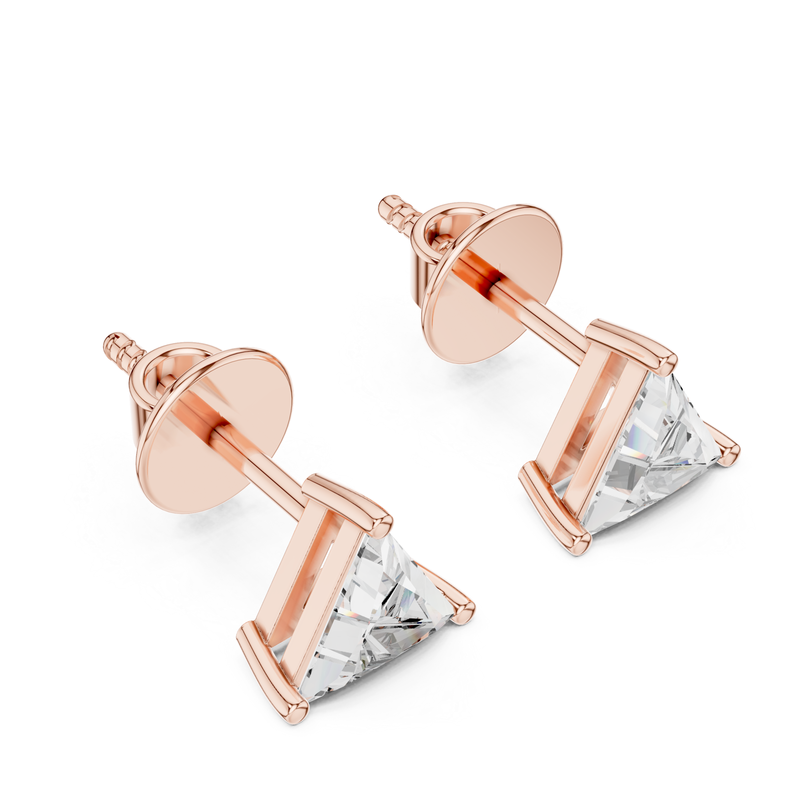Bold Triangle Diamond Earrings