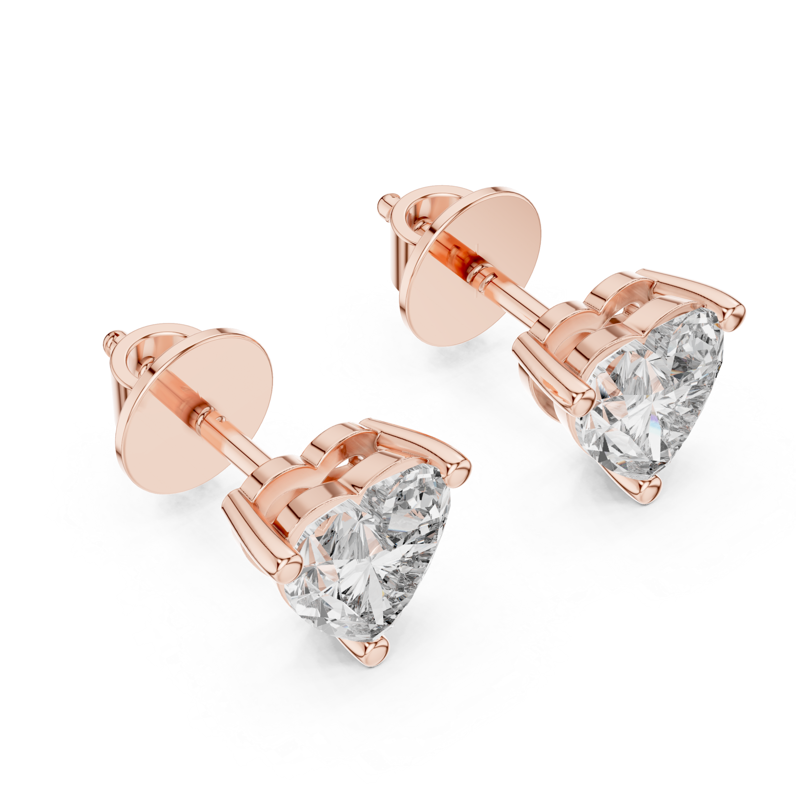 Elegant Heart Diamond Earrings