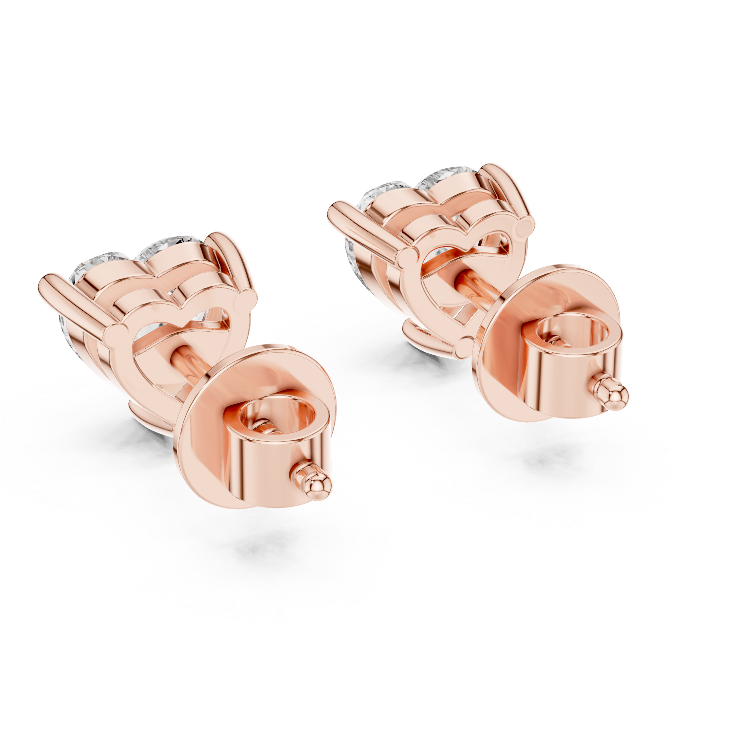 Elegant Heart Diamond Earrings