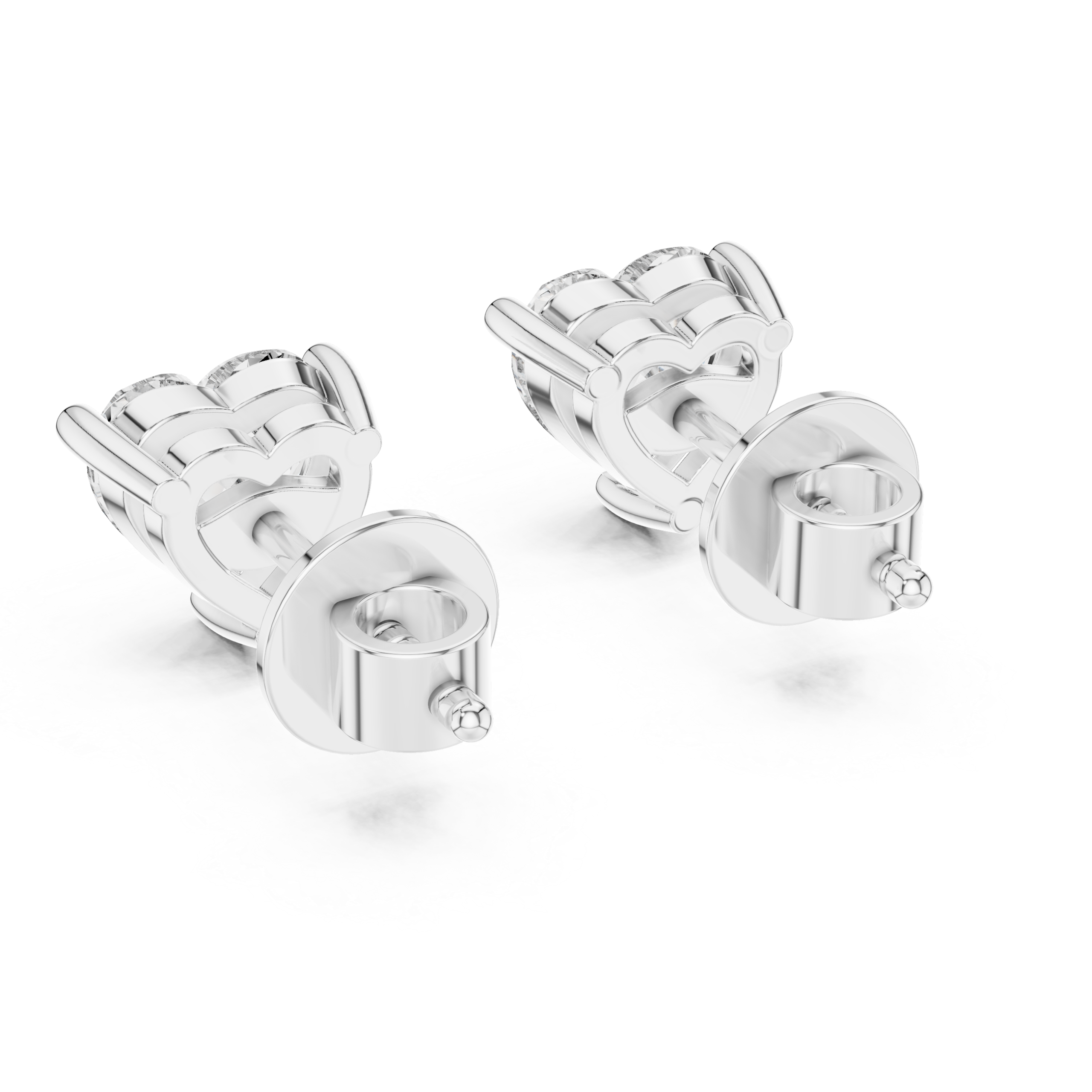 Elegant Heart Diamond Earrings