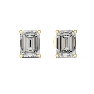 Glam Emerald-Cut Diamond Earrings