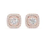 Radiant Round Diamond Earrings