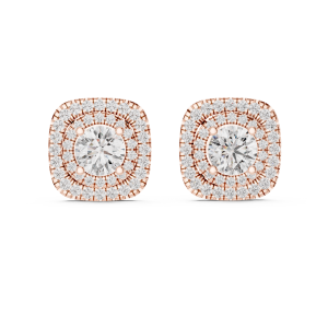 Radiant Round Diamond Earrings