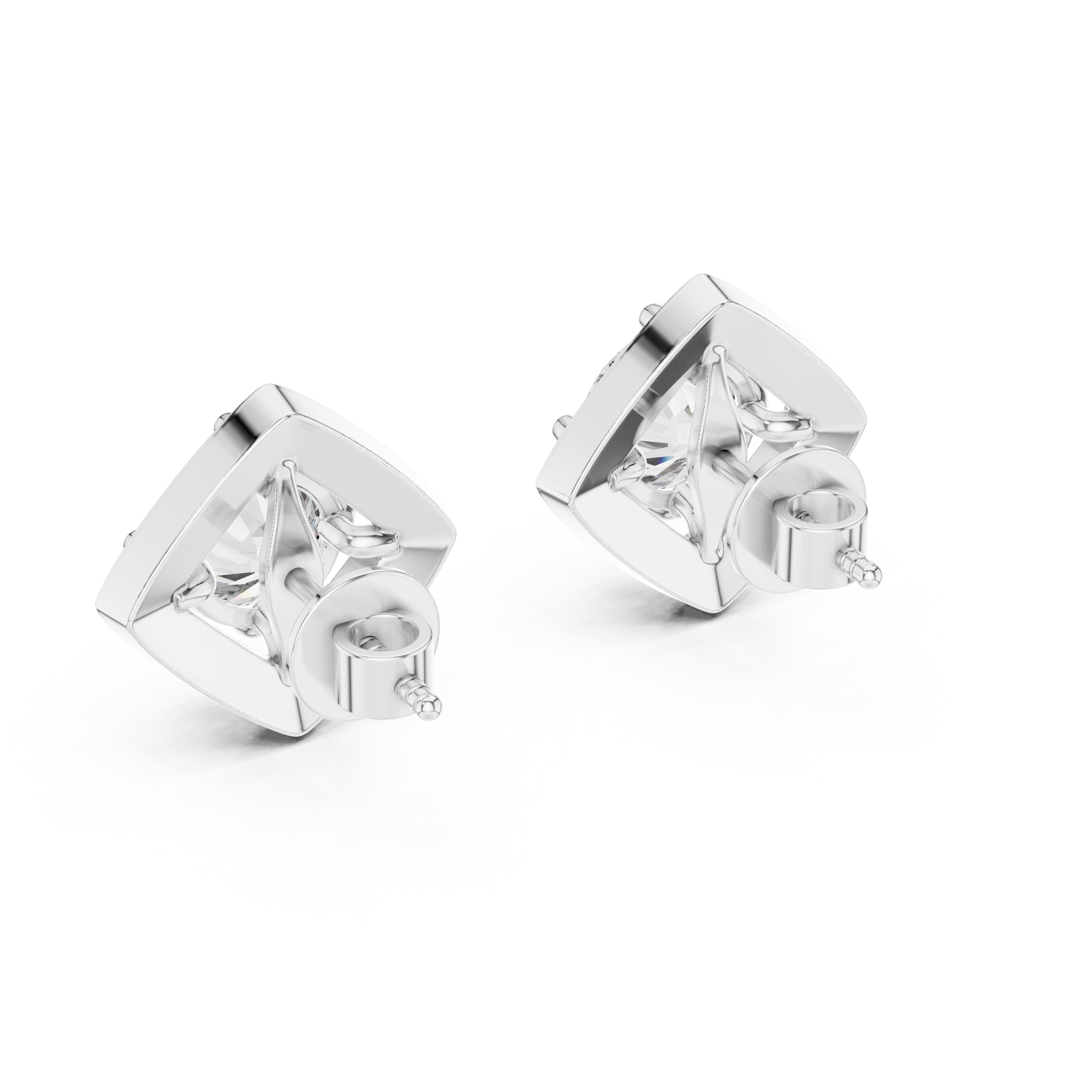 Crystal Round Diamond Studs