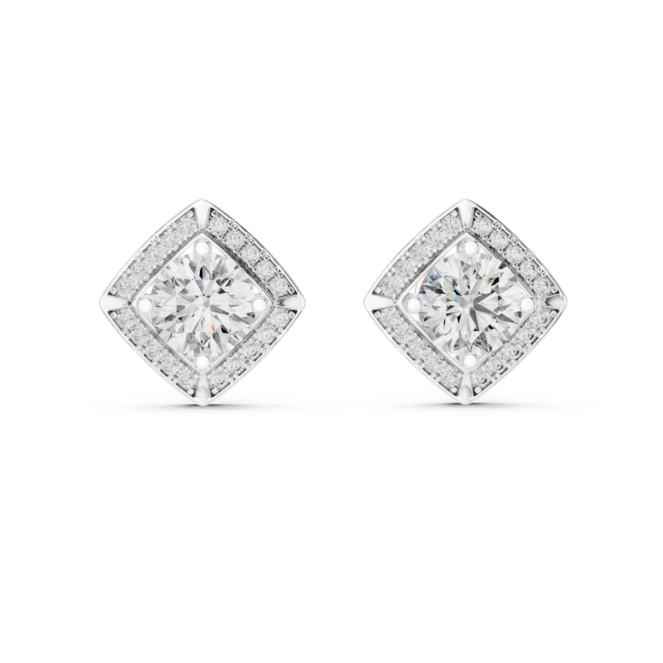 Crystal Round Diamond Studs
