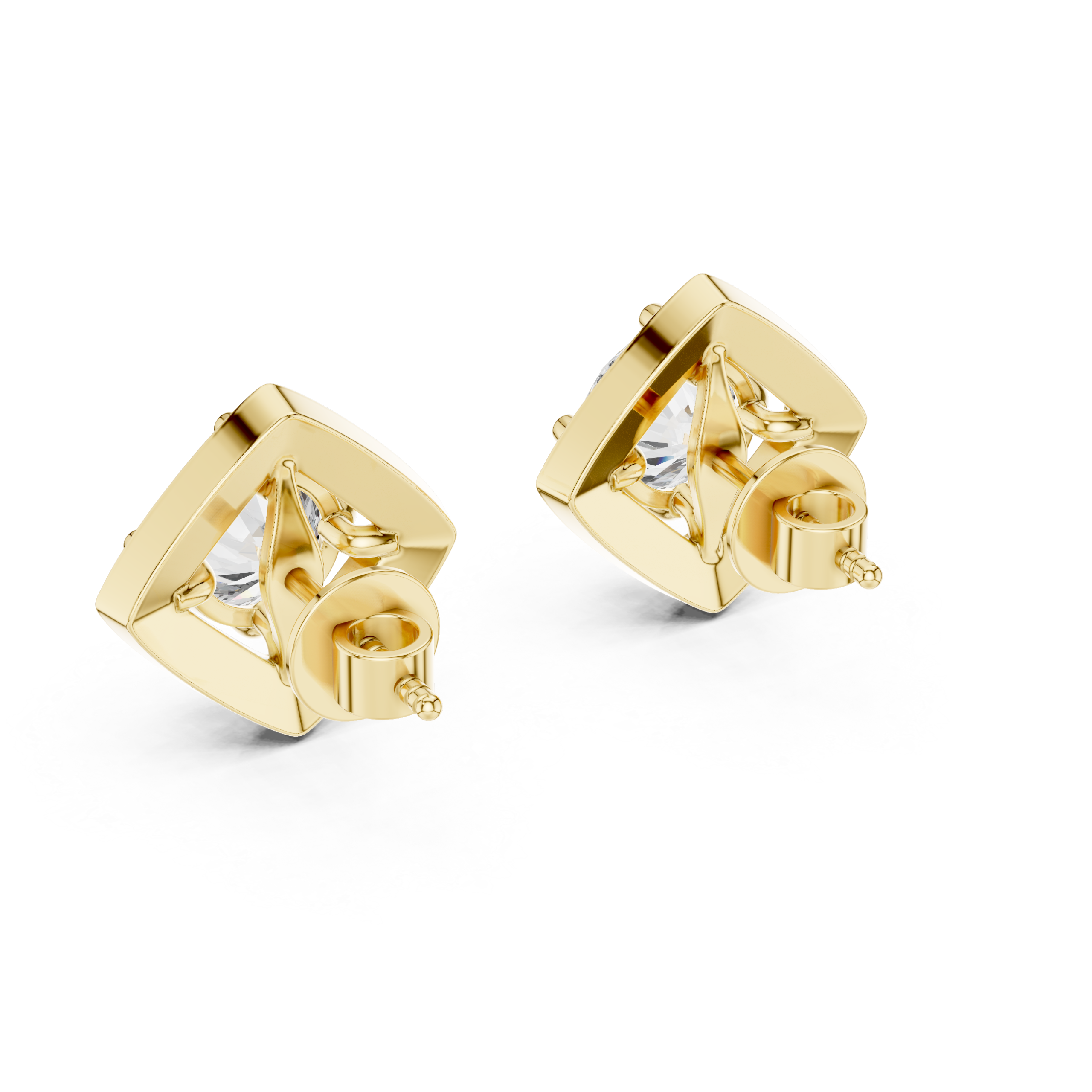 Crystal Round Diamond Studs