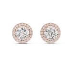 Halo Round Diamond Earrings