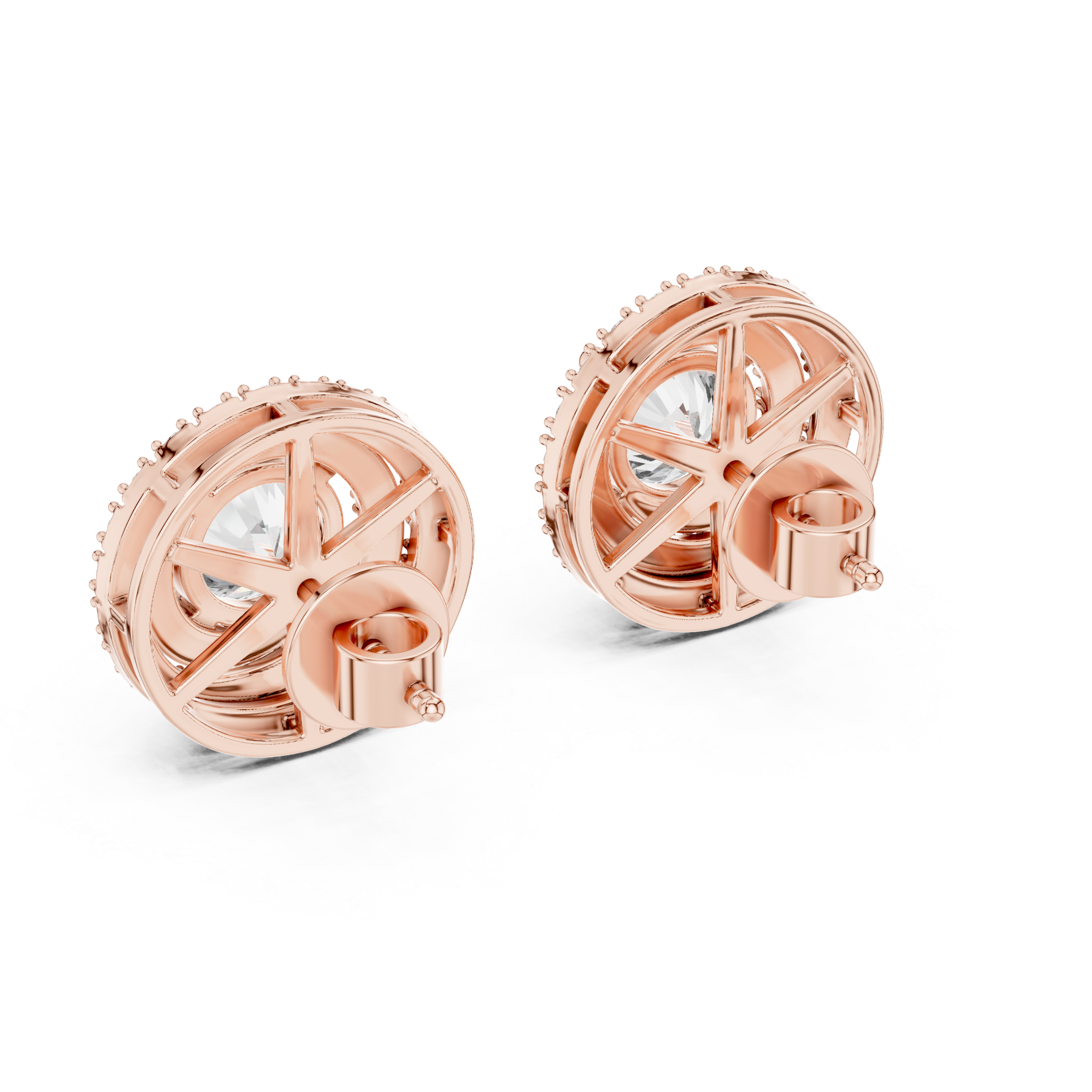 Zen Round Diamond Earrings