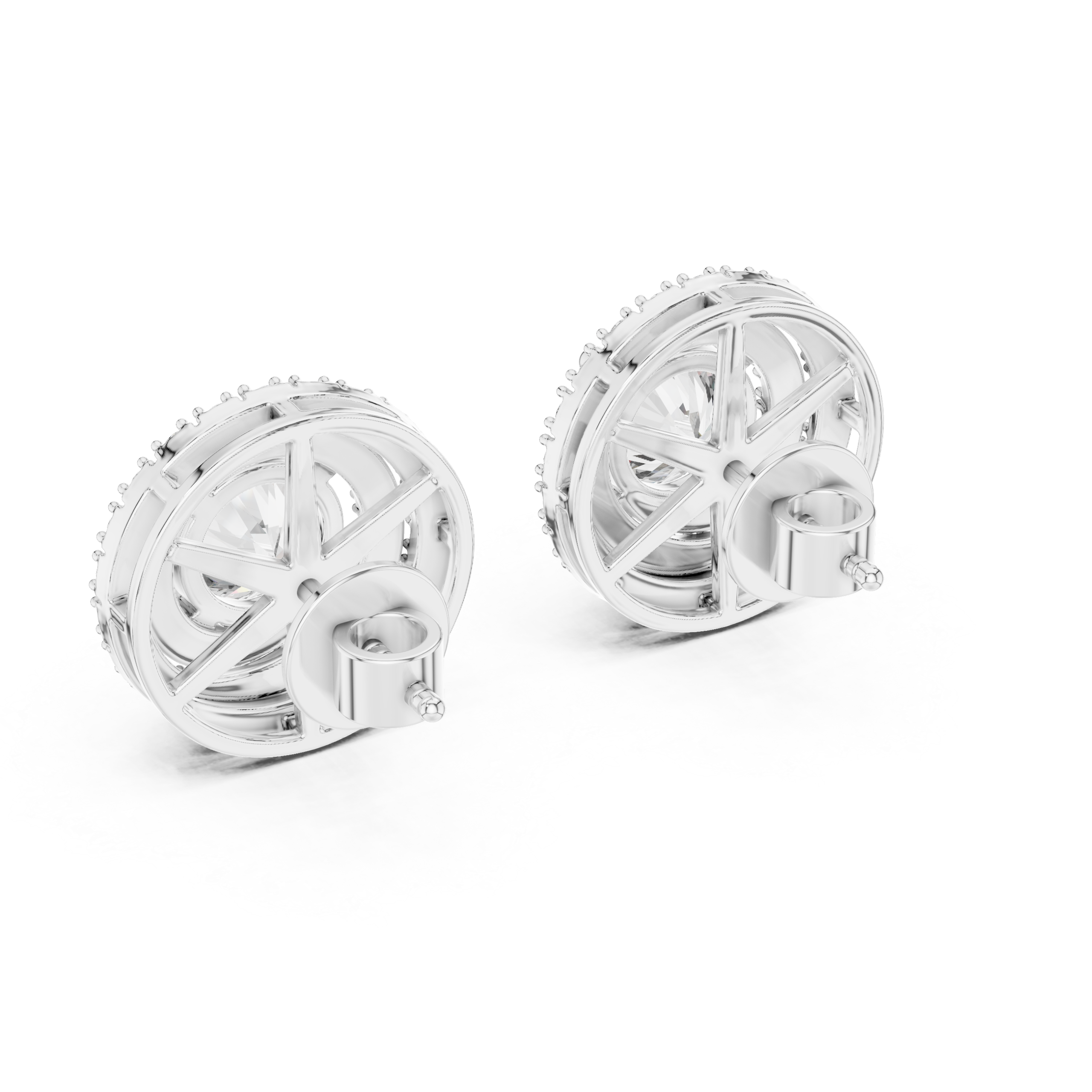 Zen Round Diamond Earrings