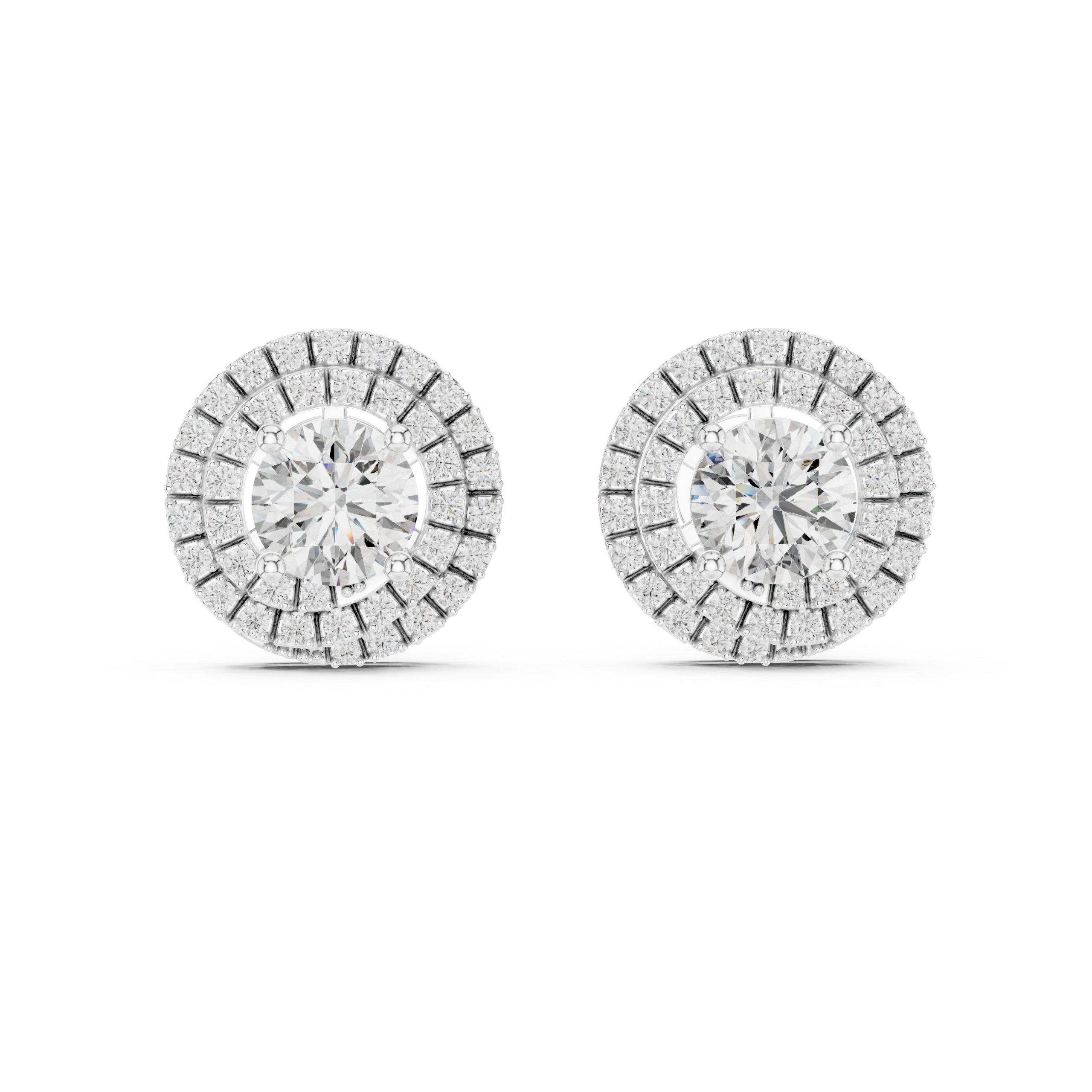 Zen Round Diamond Earrings