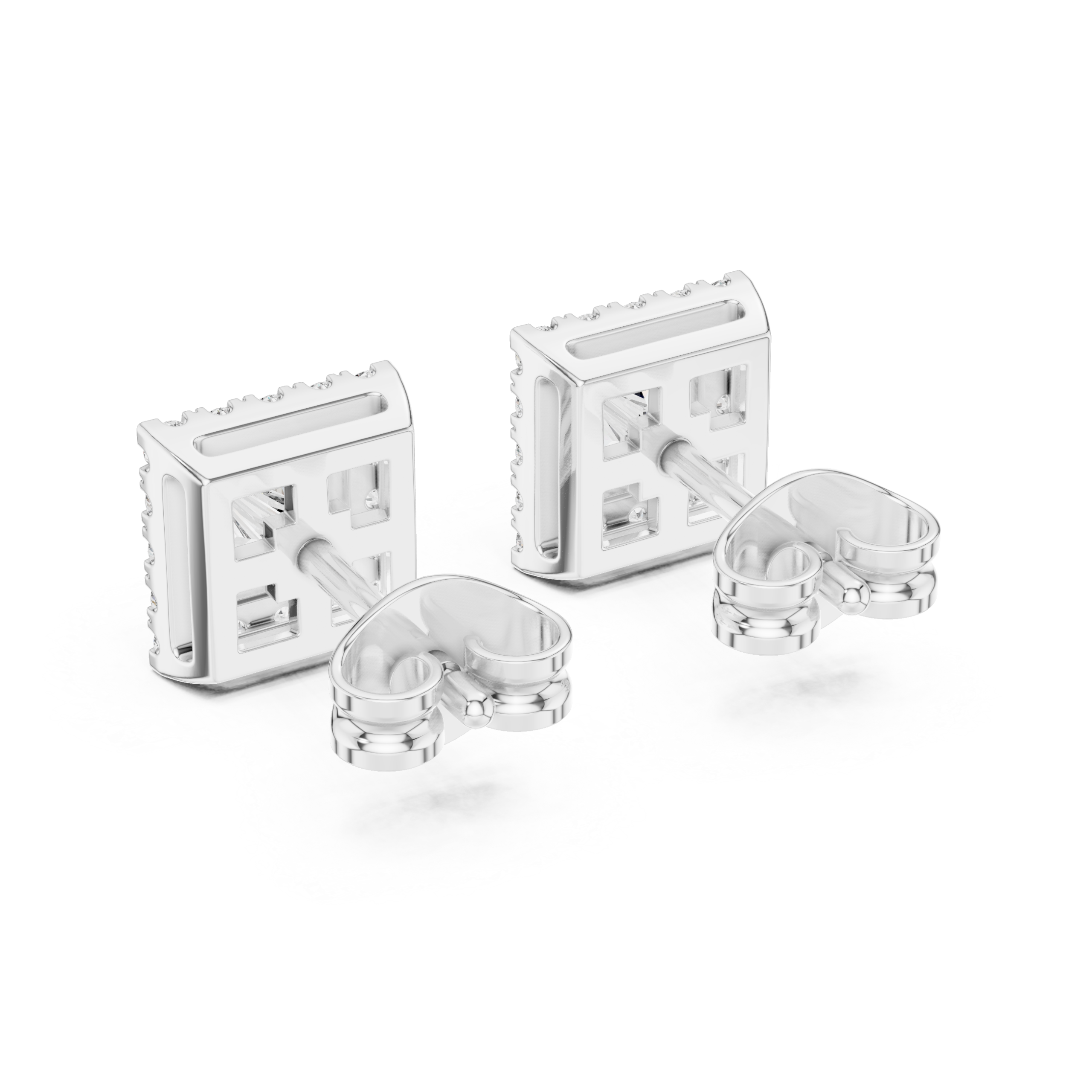 Graceful Tapered Diamond Earrings