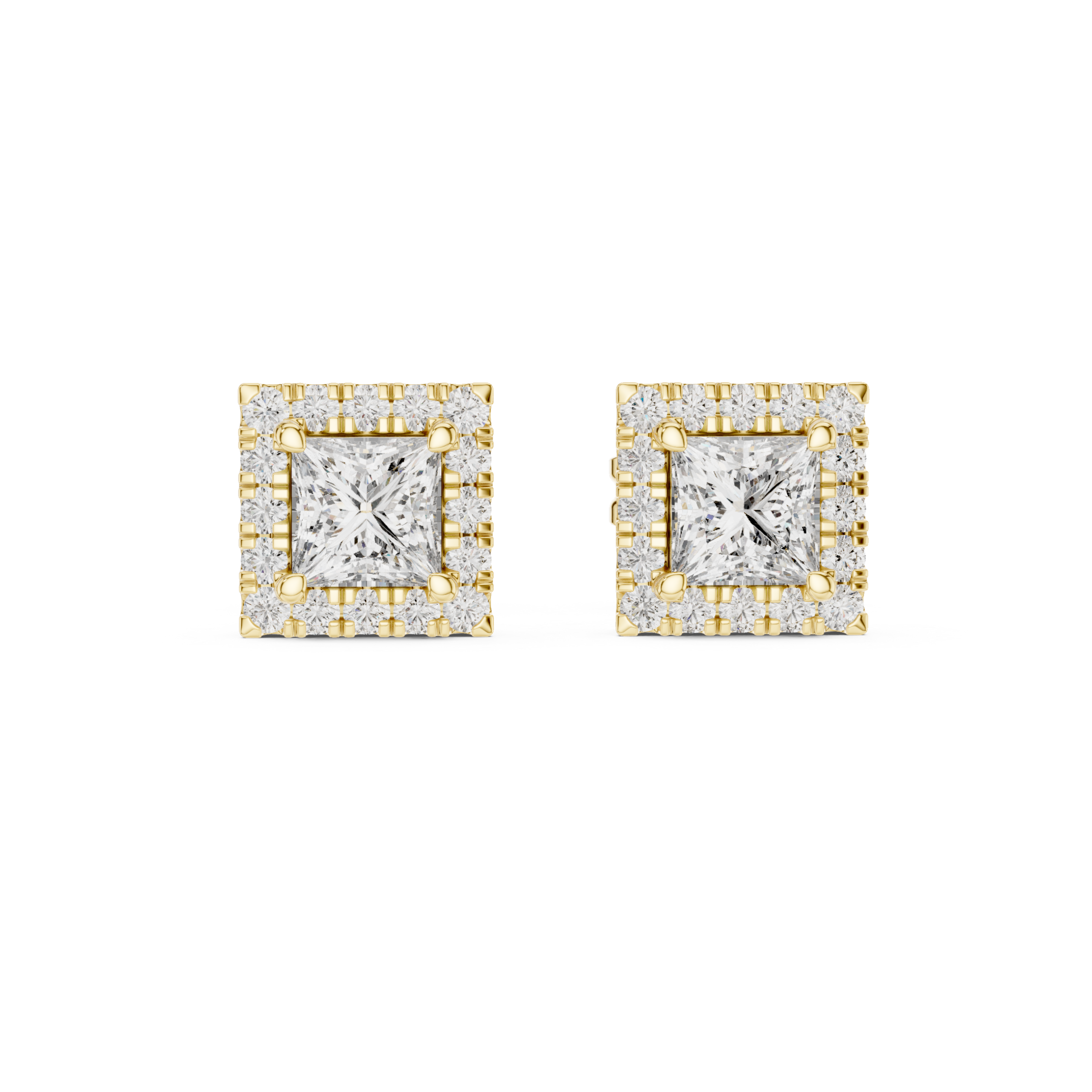 Graceful Tapered Diamond Earrings