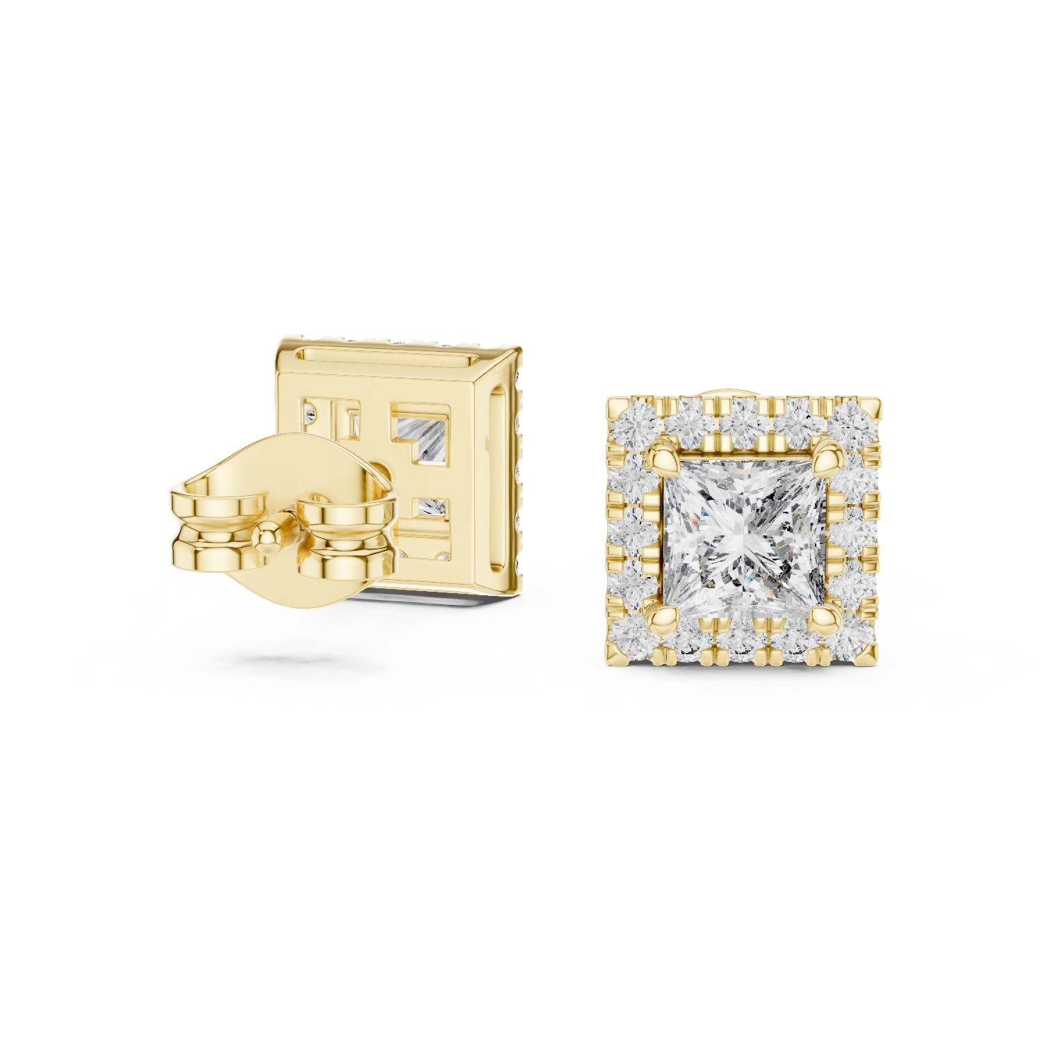 Graceful Tapered Diamond Earrings