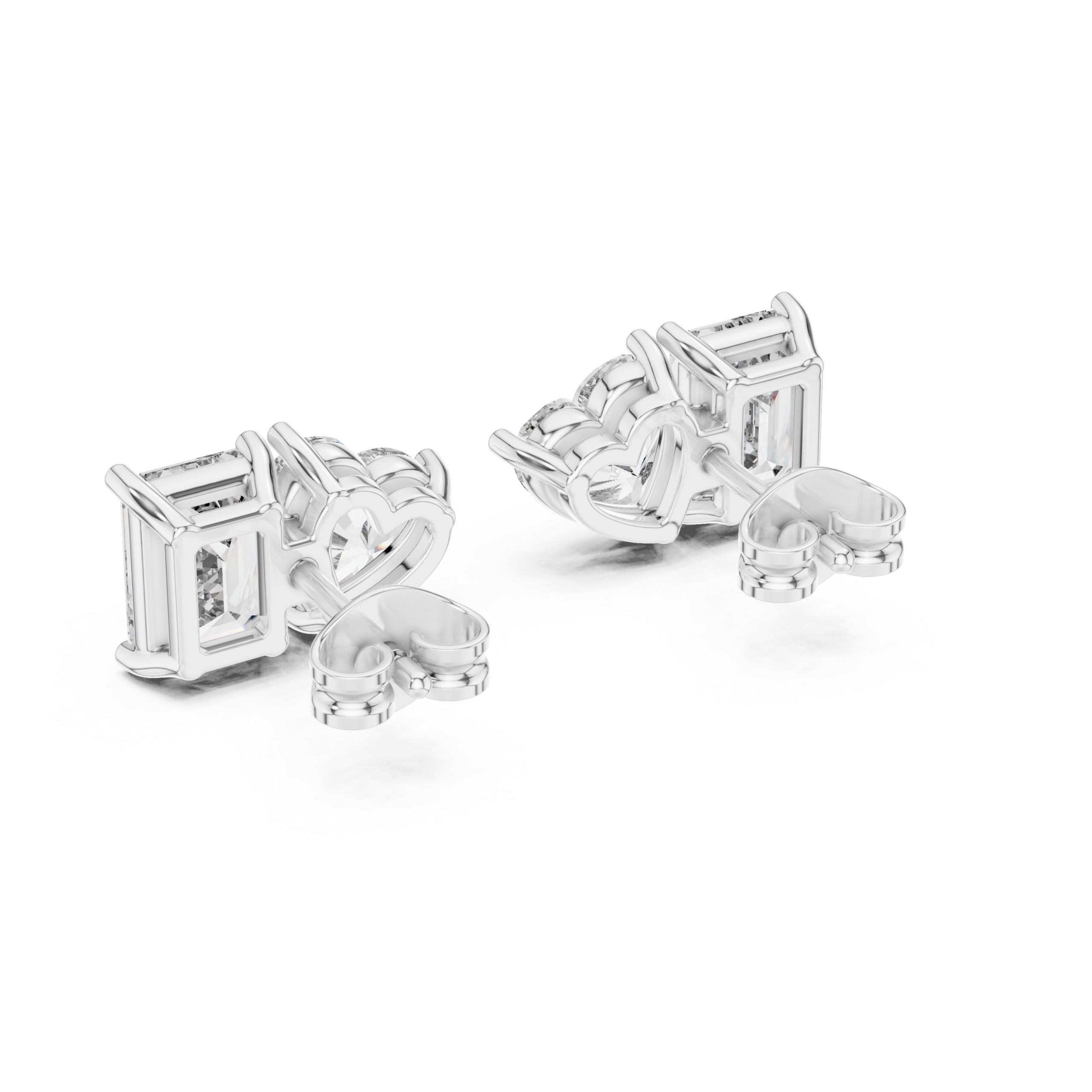 Regal Emerald Diamond Earring