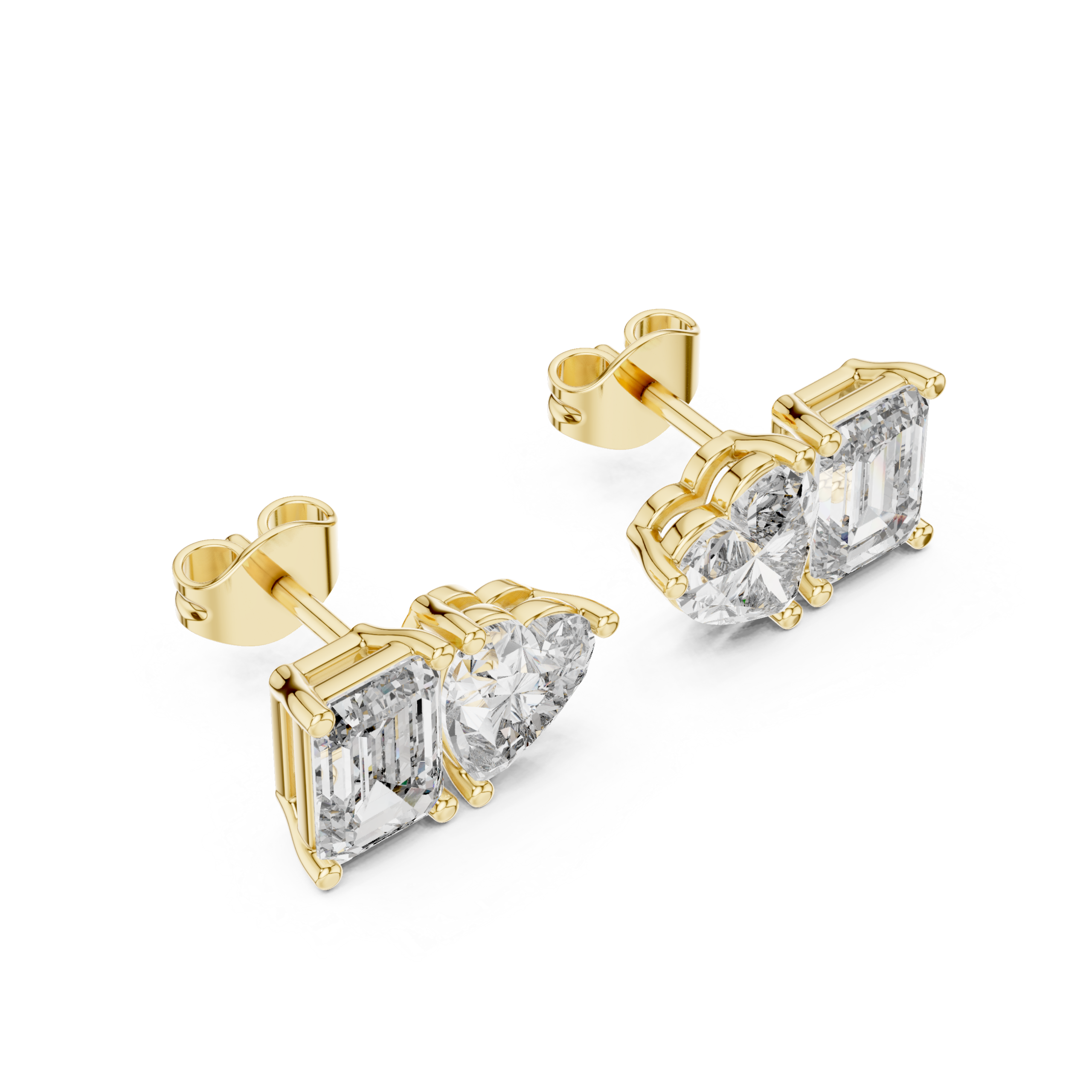 Regal Emerald Diamond Earring