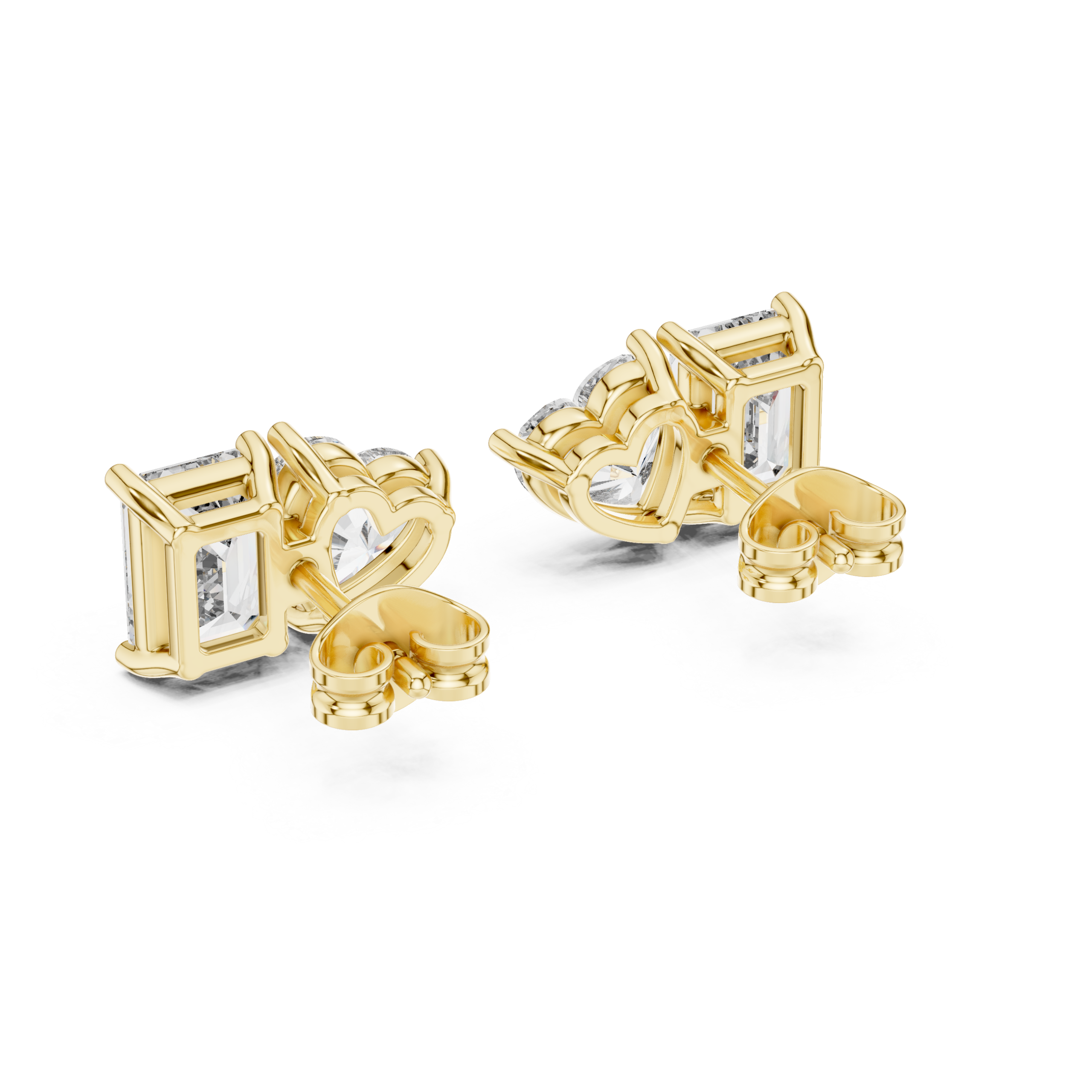 Regal Emerald Diamond Earring