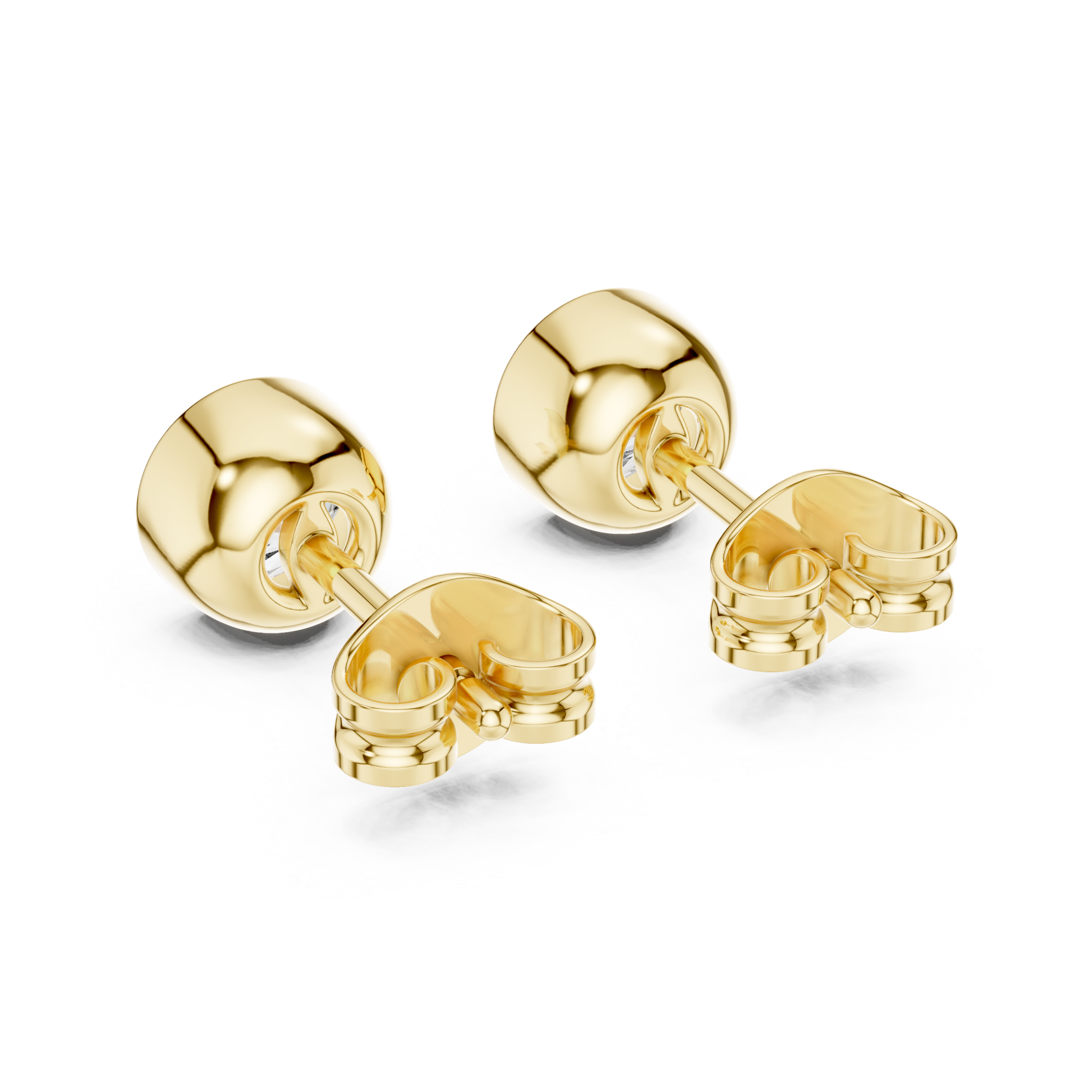 Gleaming Tapered Diamond Earring