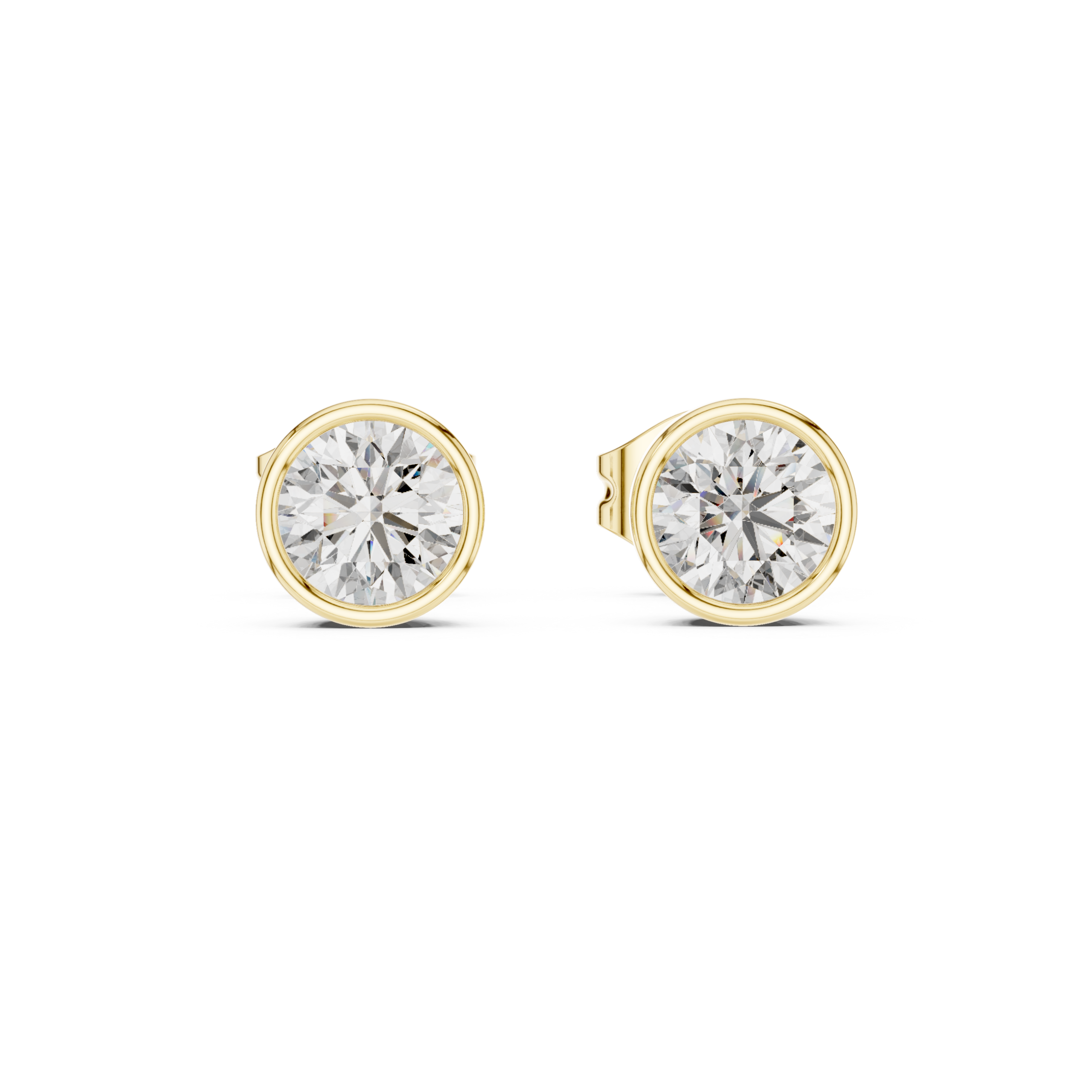 Gleaming Tapered Diamond Earring