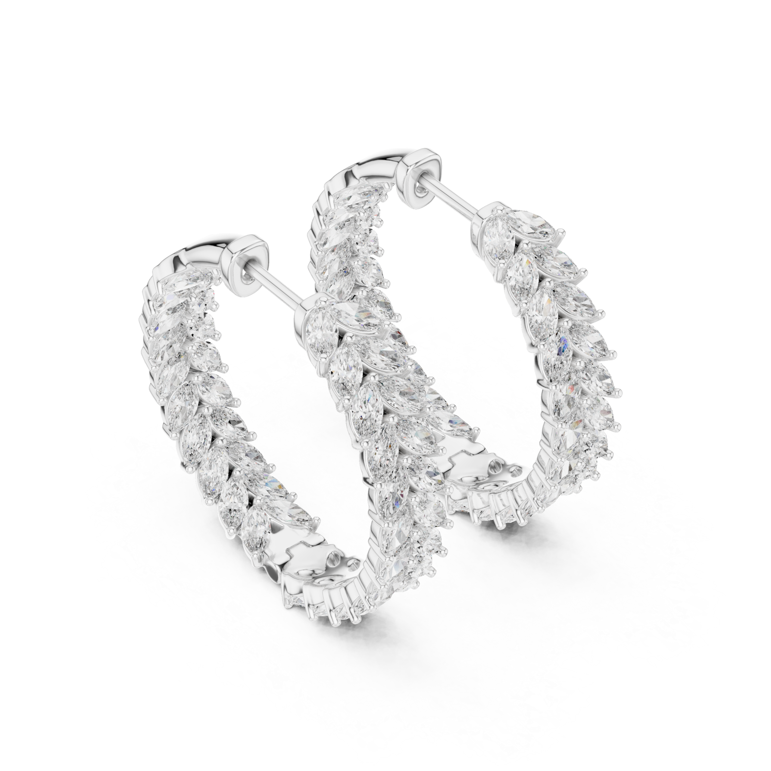 Posh Marquise Diamond Earrings