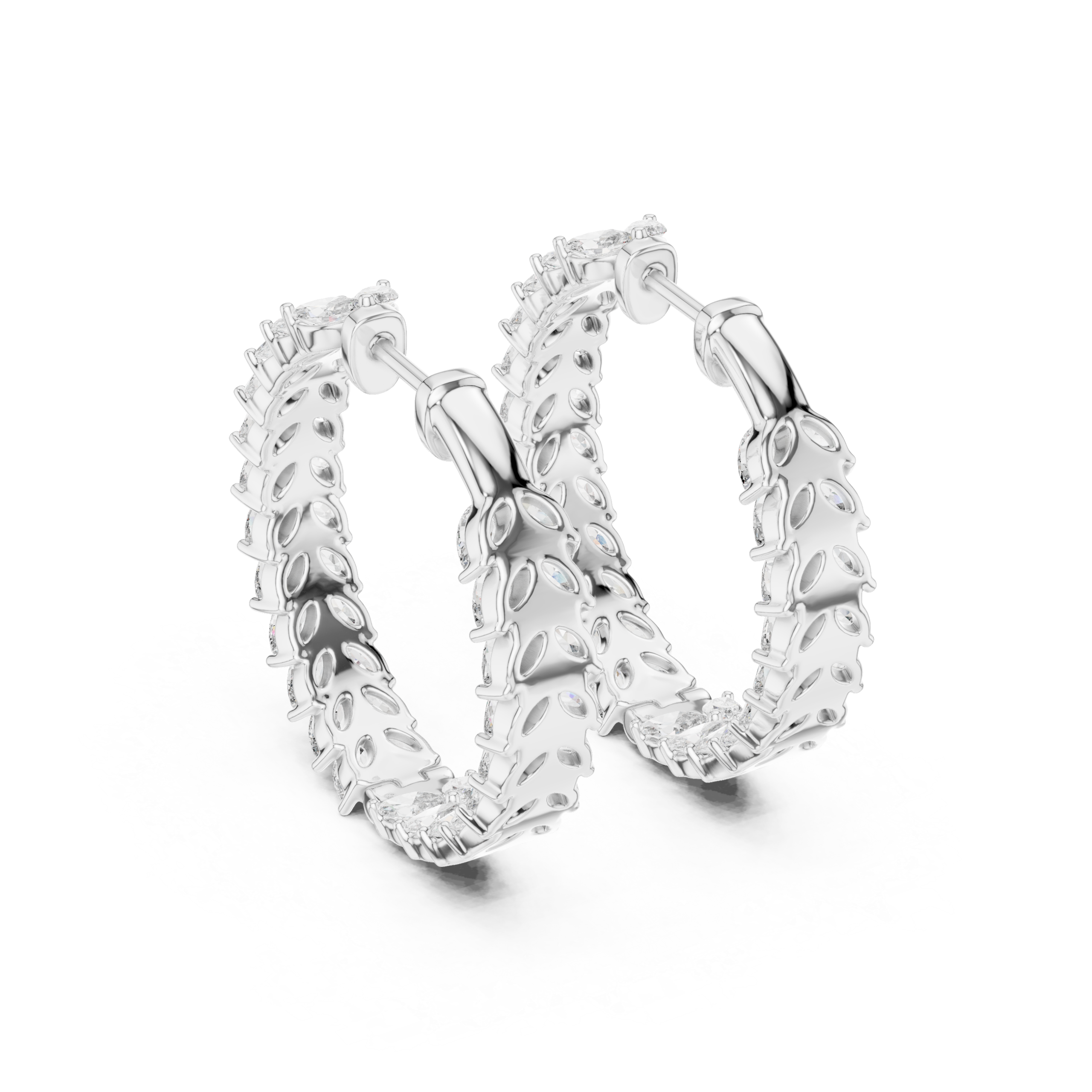 Posh Marquise Diamond Earrings