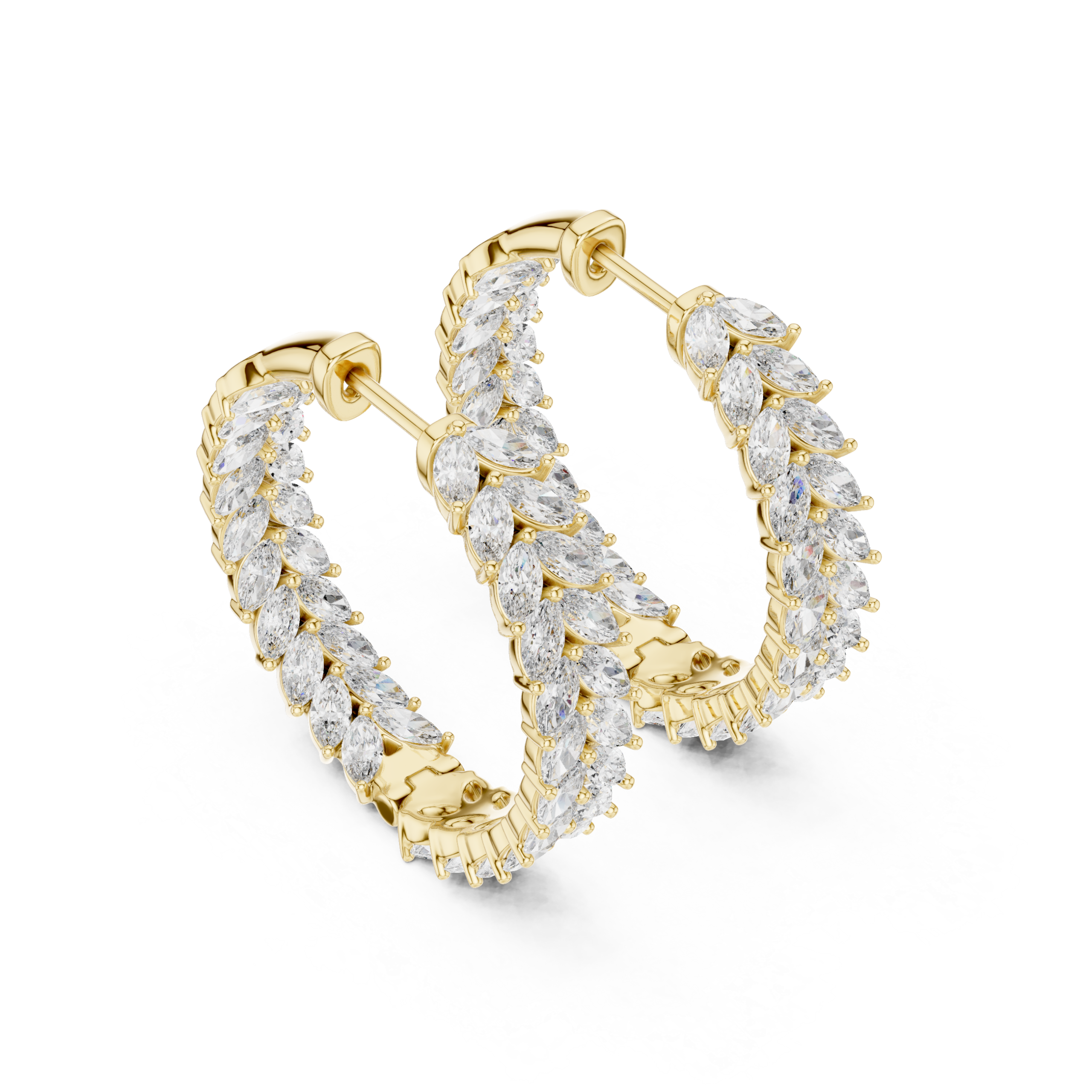 Posh Marquise Diamond Earrings