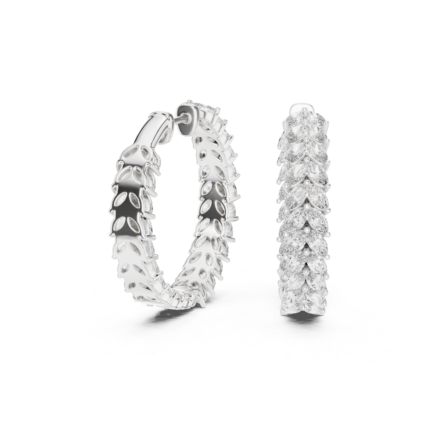 Posh Marquise Diamond Earrings