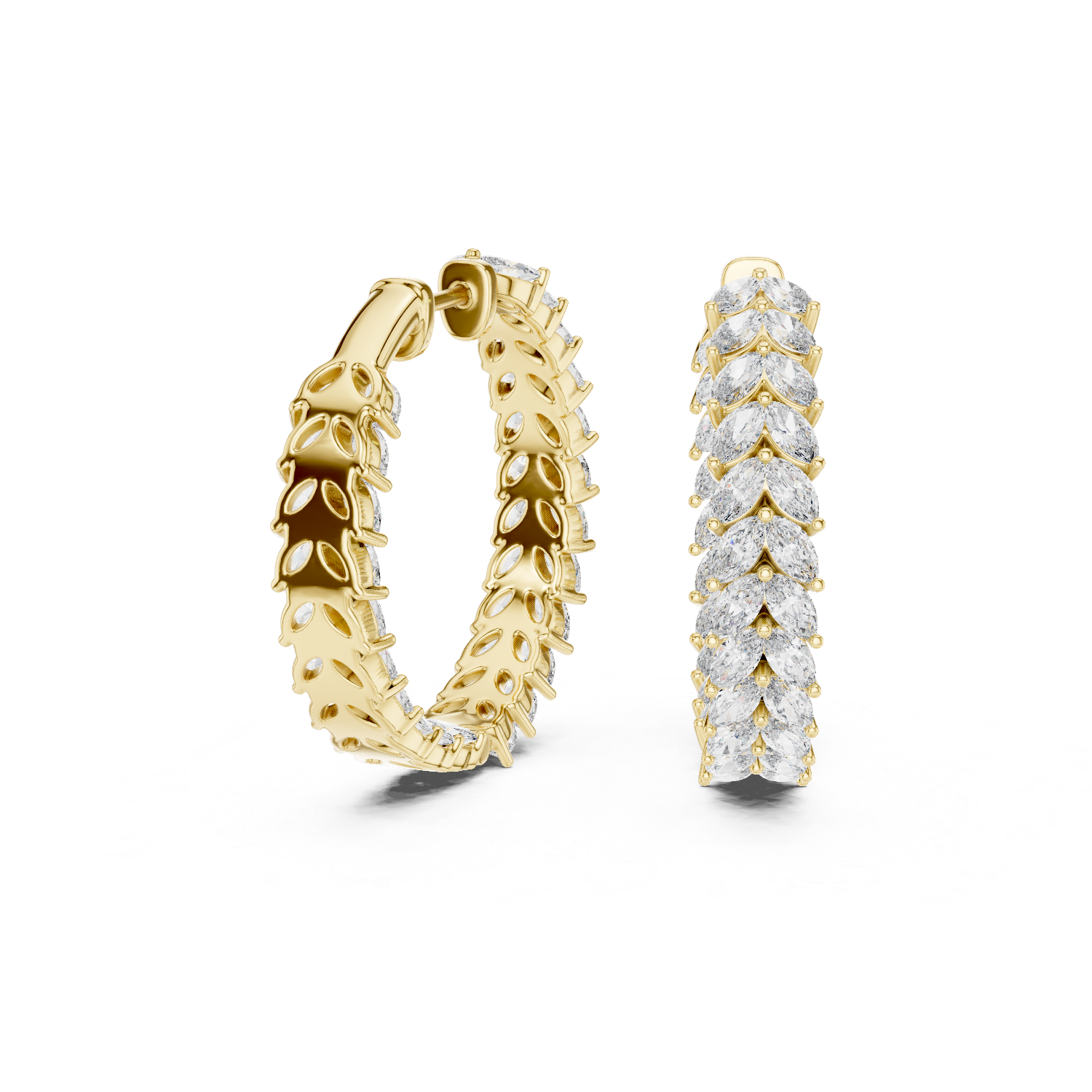 Posh Marquise Diamond Earrings