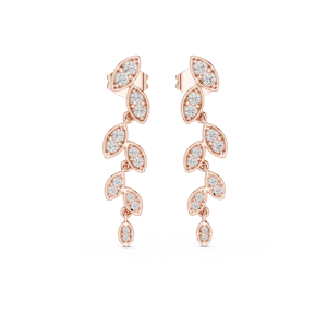 Stylish Pear Diamond Earrings