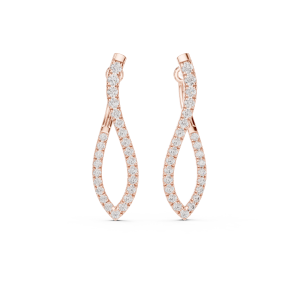 Gleaming Shield Diamond Earrings