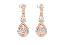 Trendy Heart Diamond Earrings