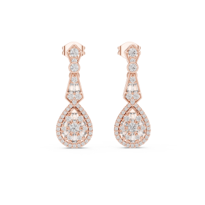 Trendy Heart Diamond Earrings