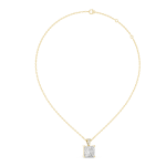 Sleek Emerald Diamond Pendant