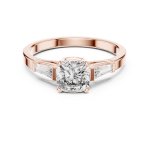 Graceful Emerald Diamond Ring