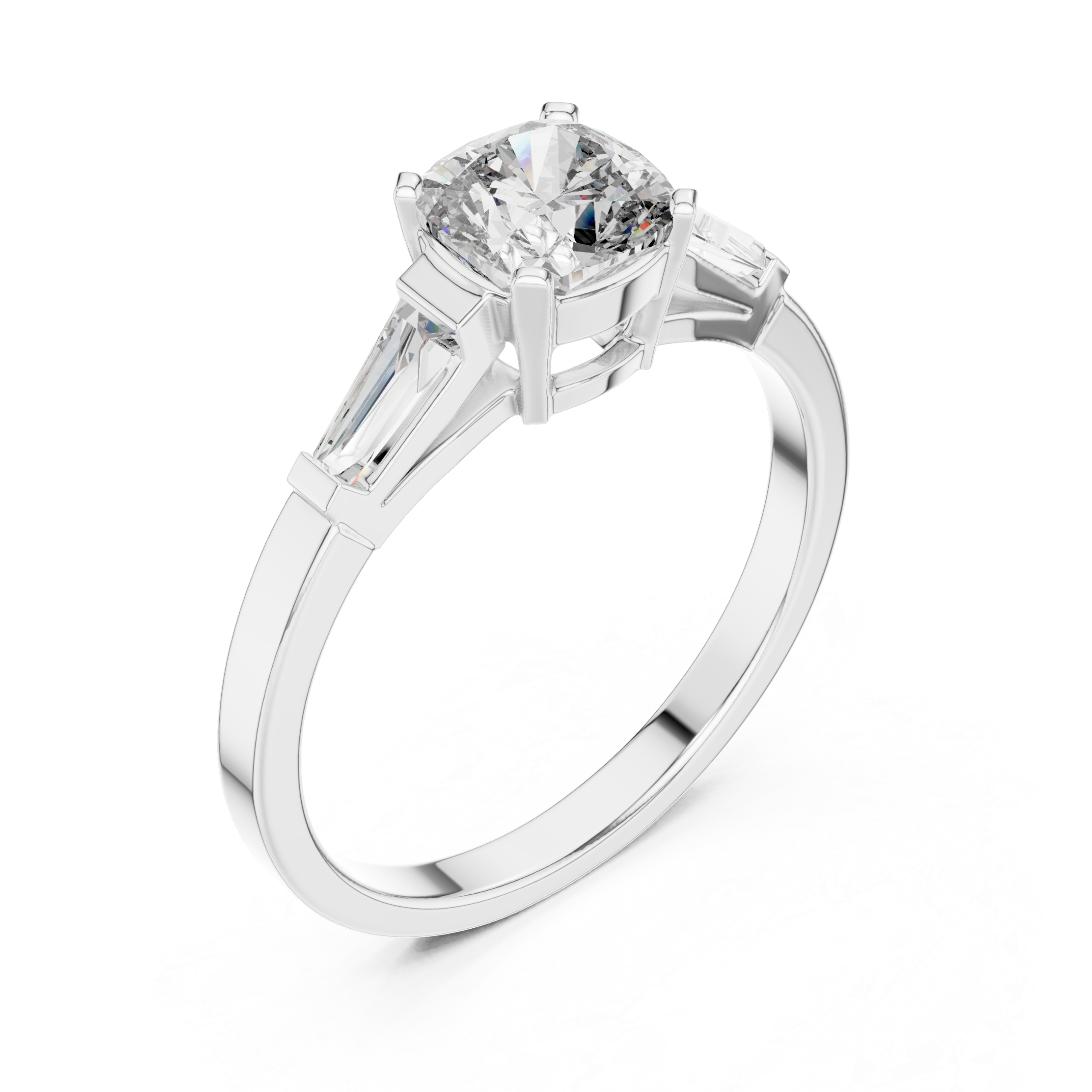 Graceful Emerald Diamond Ring