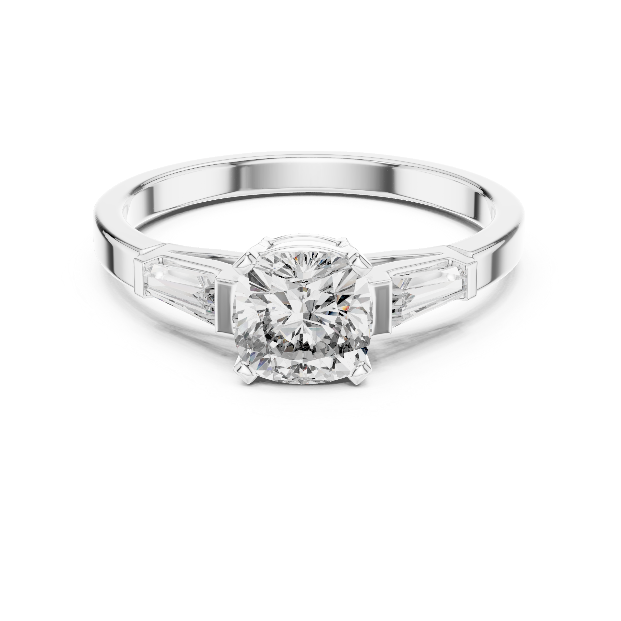 Graceful Emerald Diamond Ring