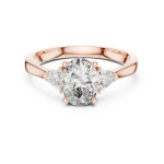 Gleaming Trillion Diamond Ring