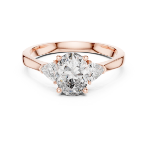 Gleaming Trillion Diamond Ring