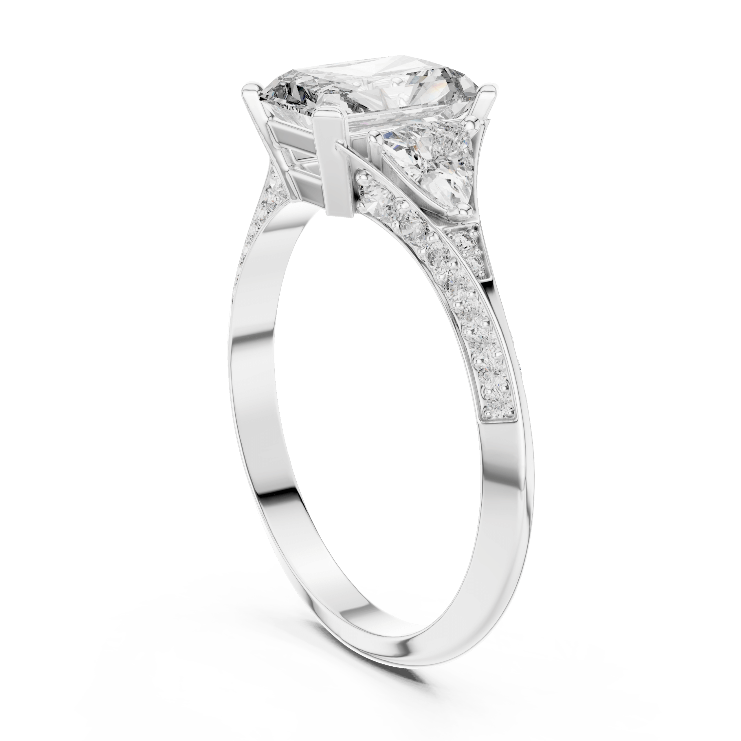 Radiant Kite Diamond Ring