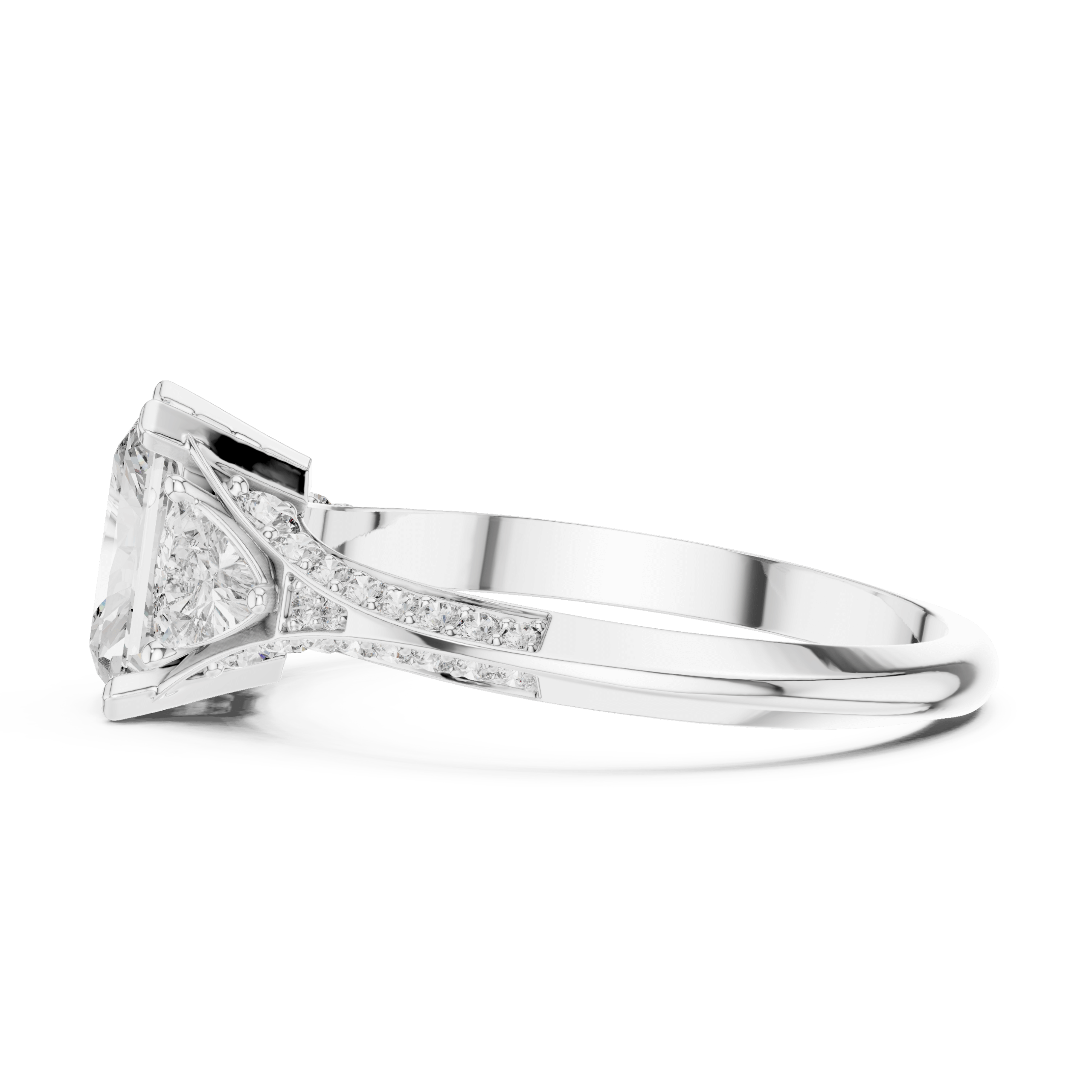 Radiant Kite Diamond Ring