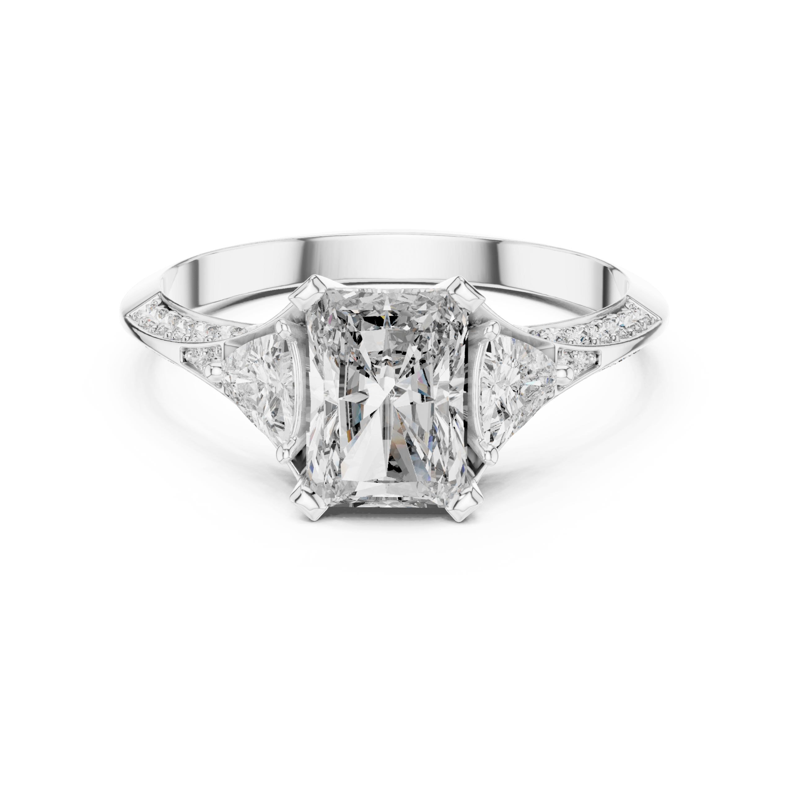 Radiant Kite Diamond Ring