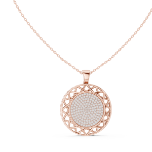 Gleaming Round Diamond Pendant