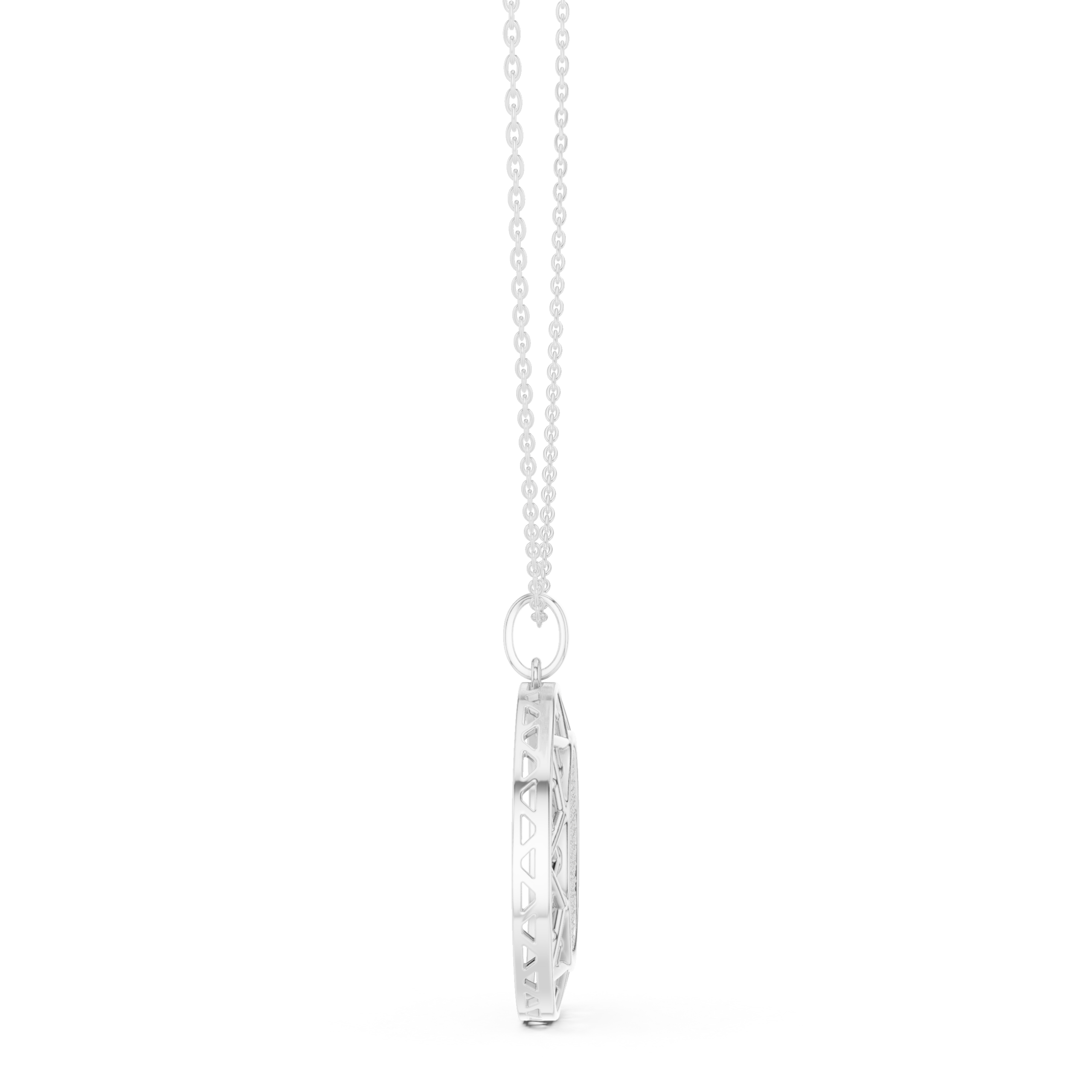 Gleaming Round Diamond Pendant
