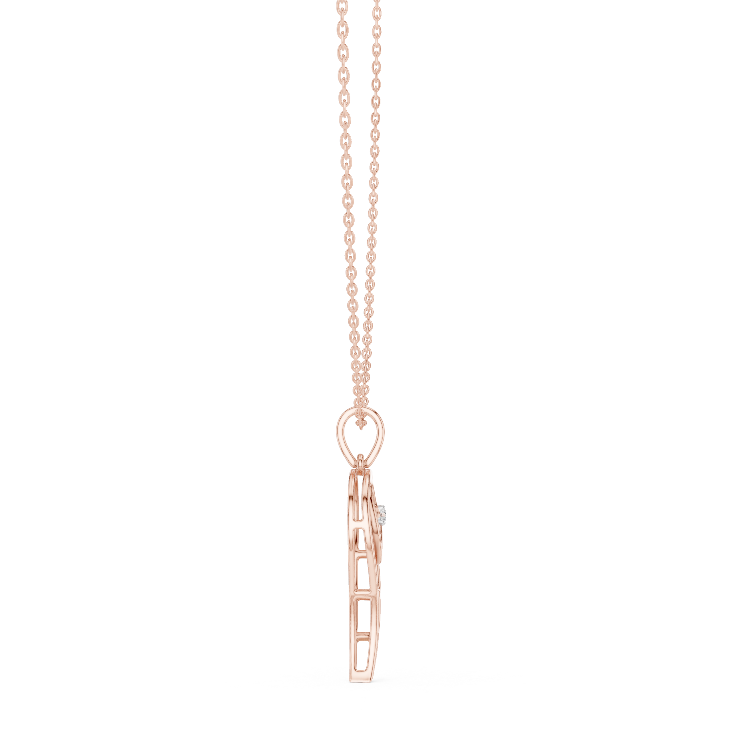 Chic Oval Diamond Pendant